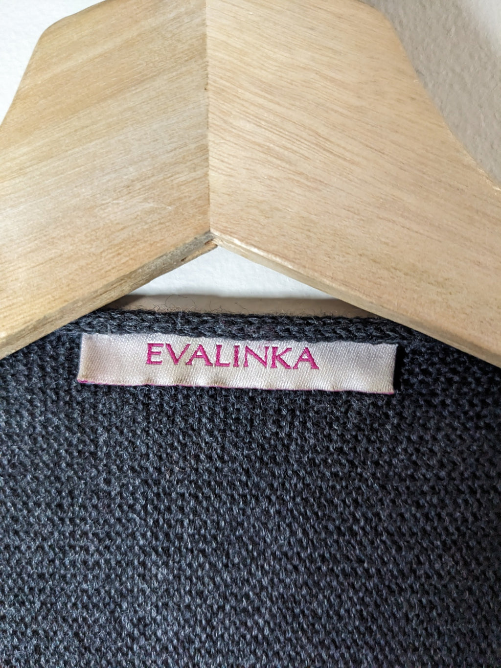 Evalinka Merino Wool Multicolour Faux Cardigan Sweater - S
