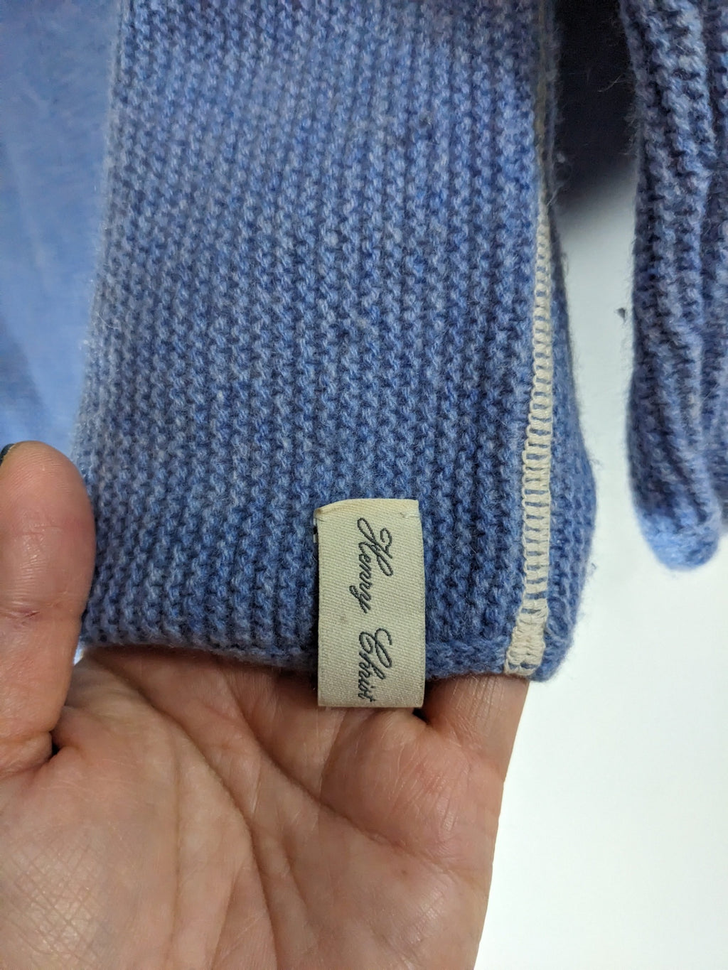 Henry Christ Blue Crop Sweater - XS