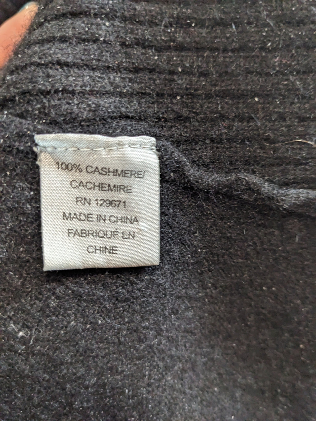 360 Cashmere Black Sweater - S