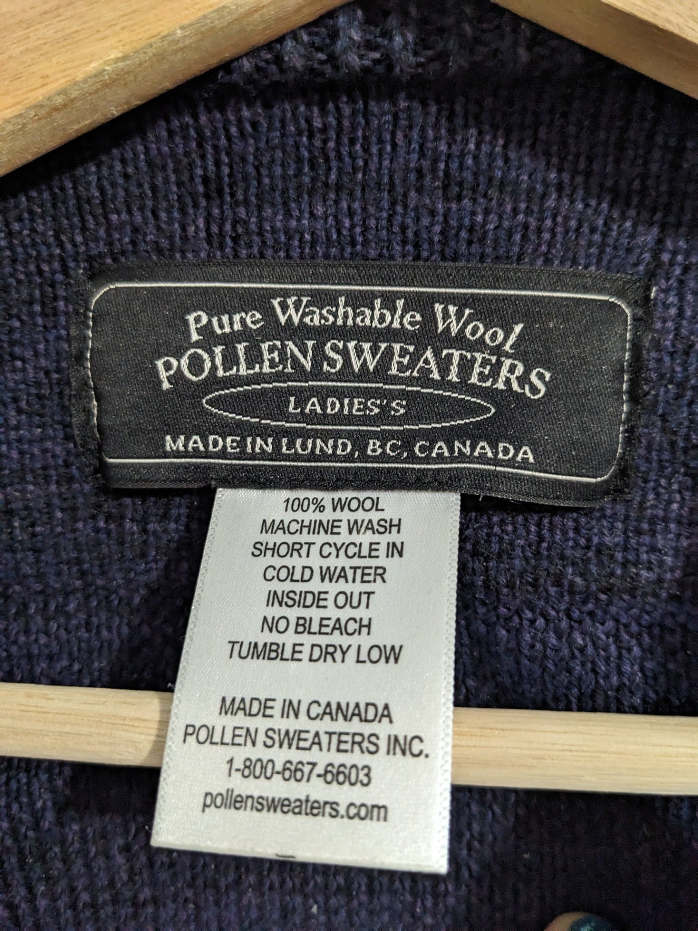 Pollen Sweaters Wool Navy Sweater- S