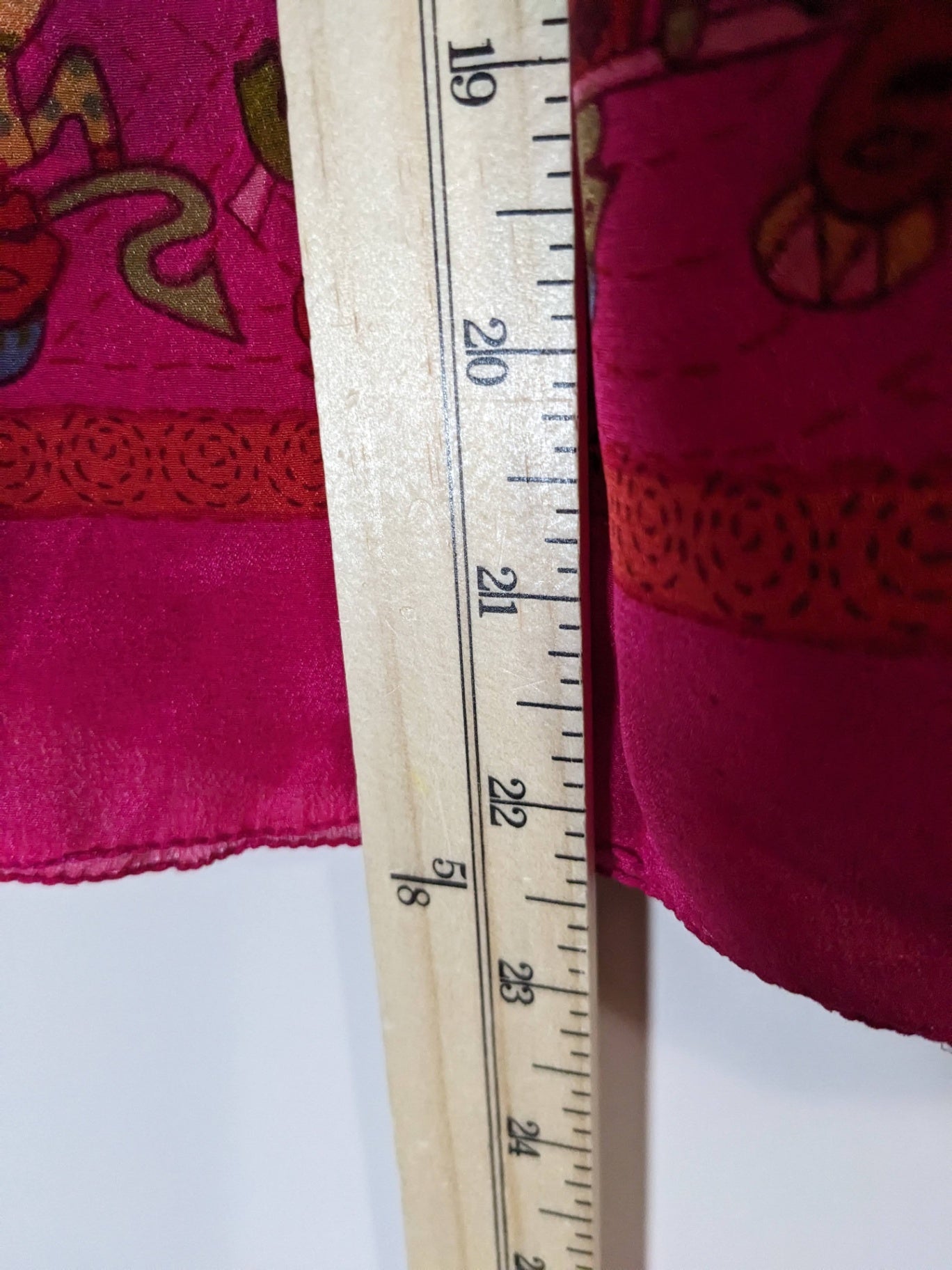 Karabagh Silk Pink/Orange Elephant Scarf - One Size