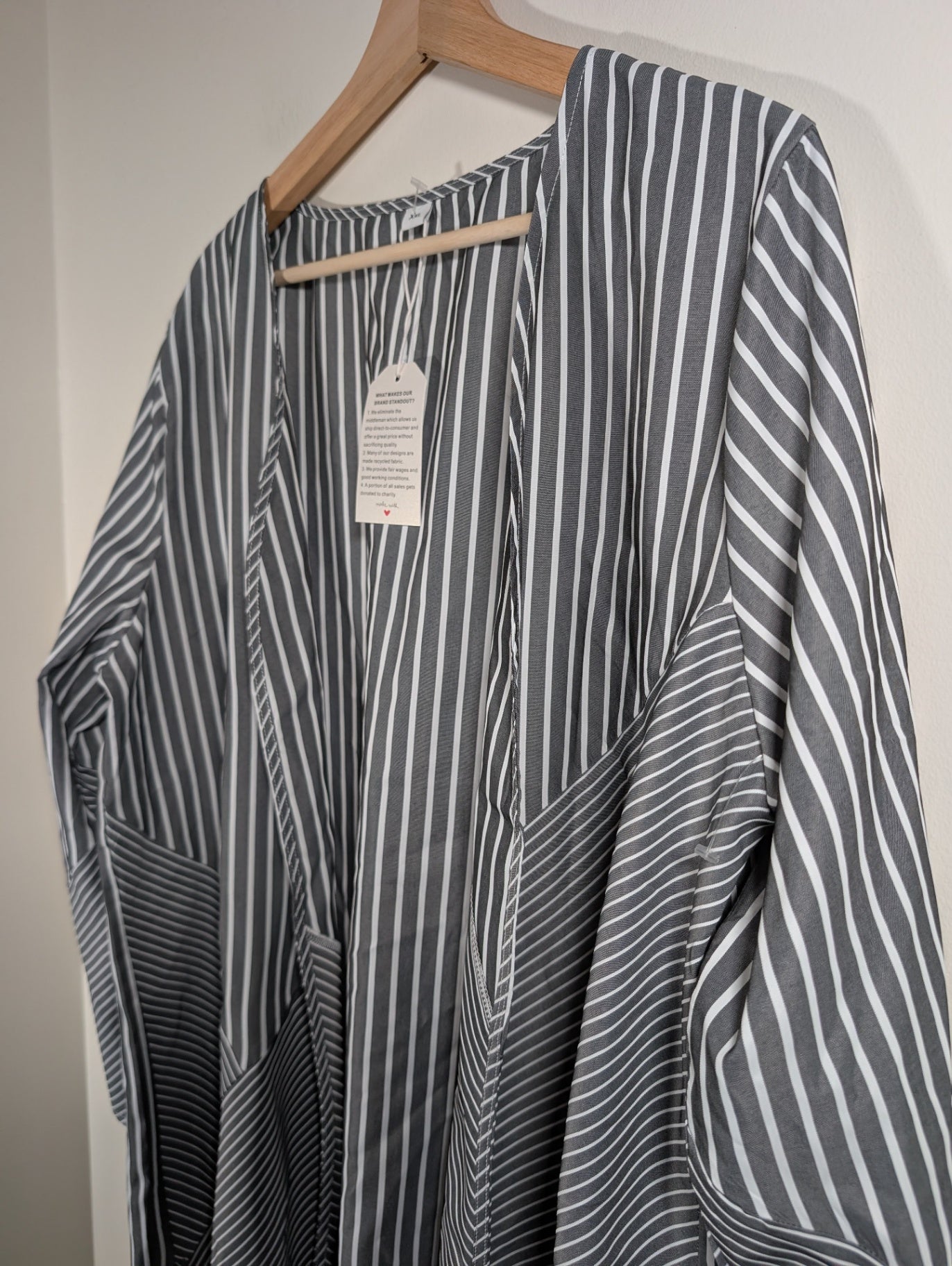 Unknown brand striped cardigan - 2XL