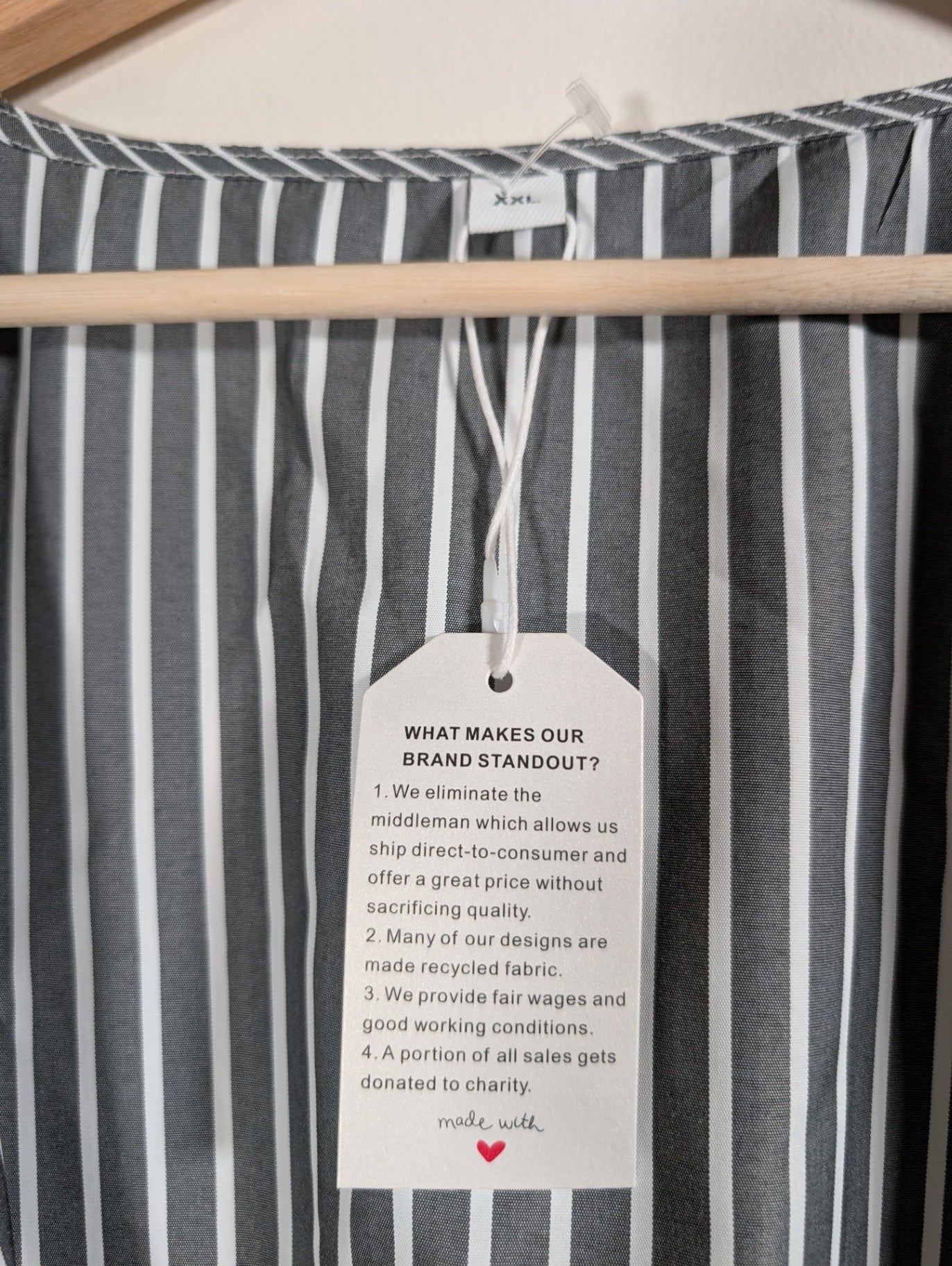 Unknown brand striped cardigan - 2XL