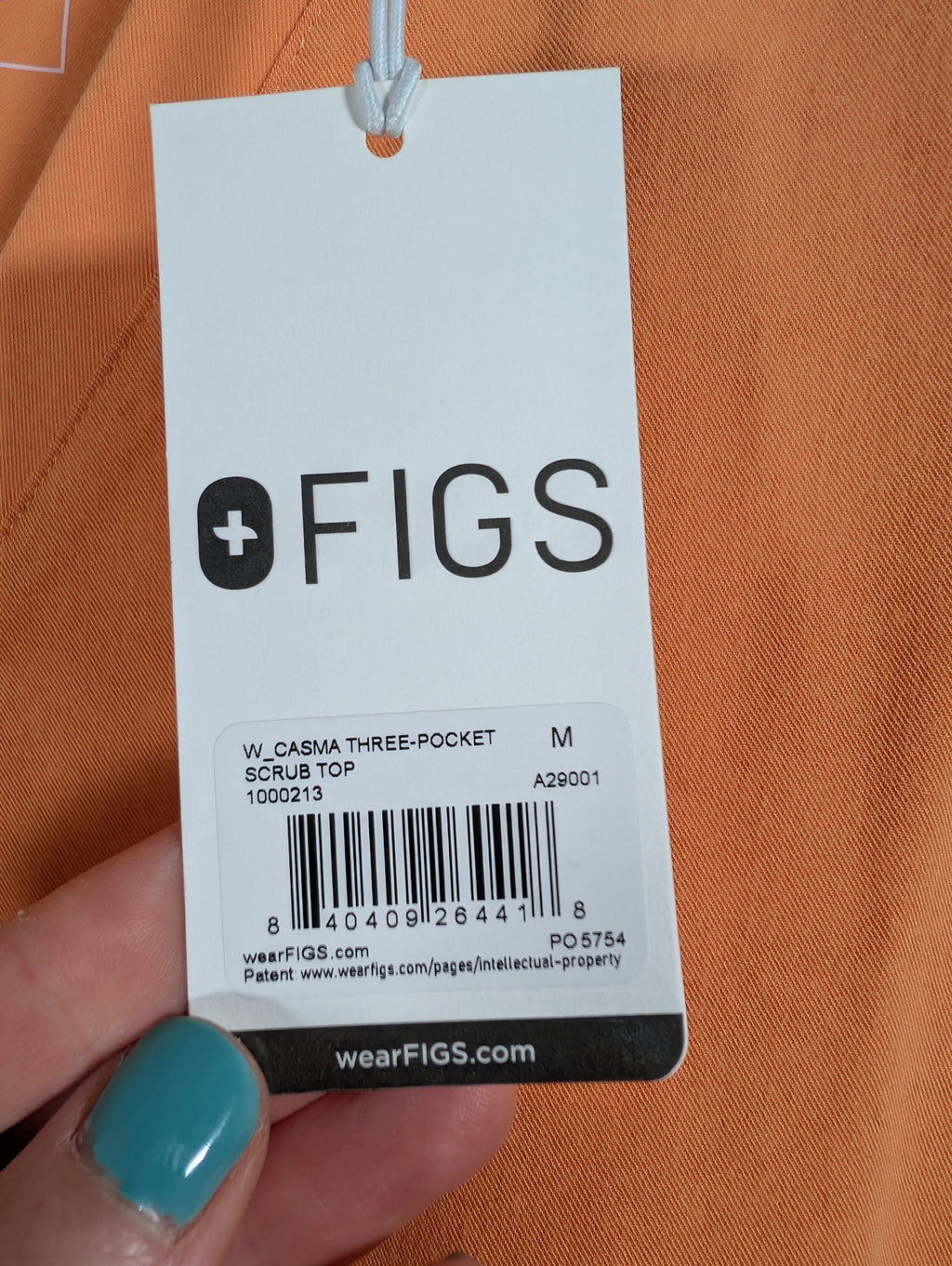 NWT Figs orange scrub top - Medium