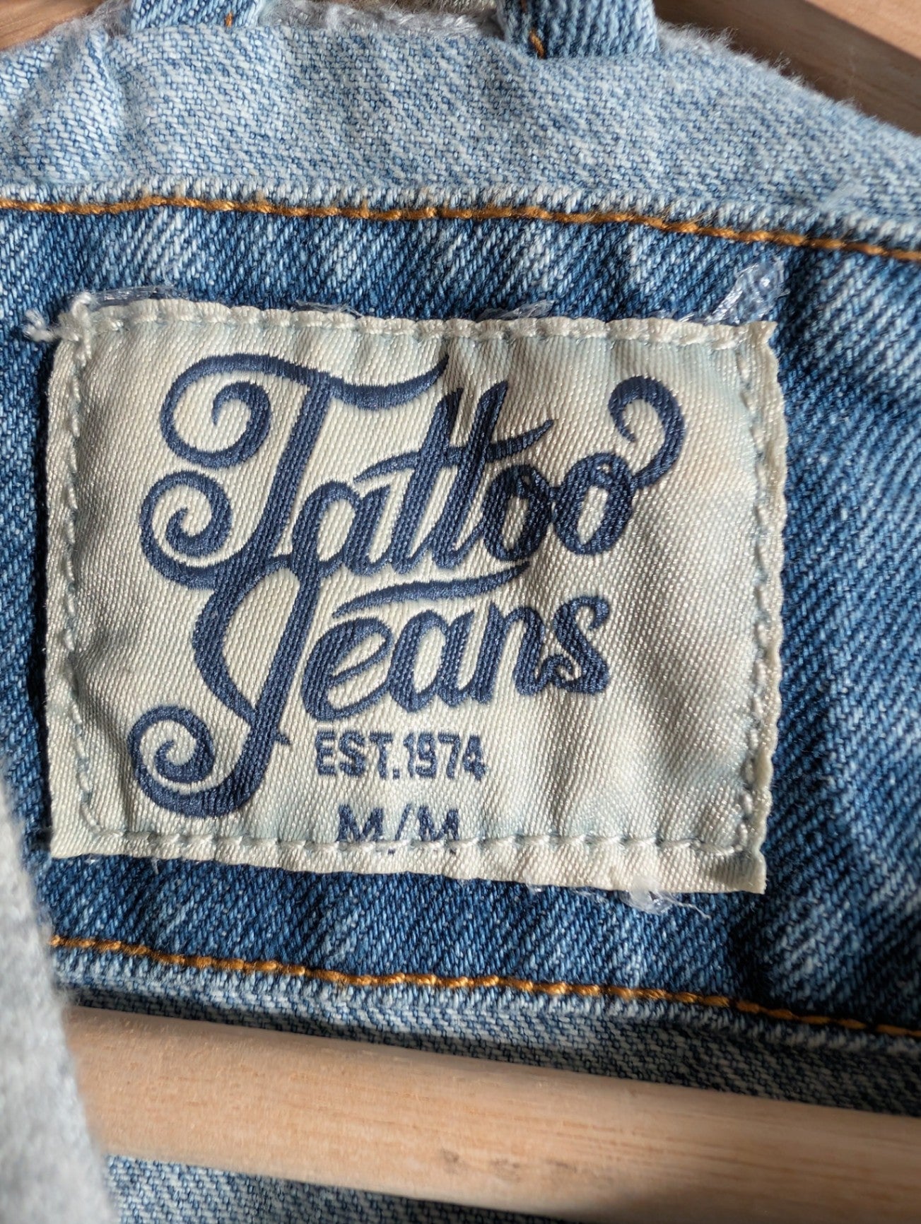 Tattoo Jeans denim/sweatshirt hoodie - Medium