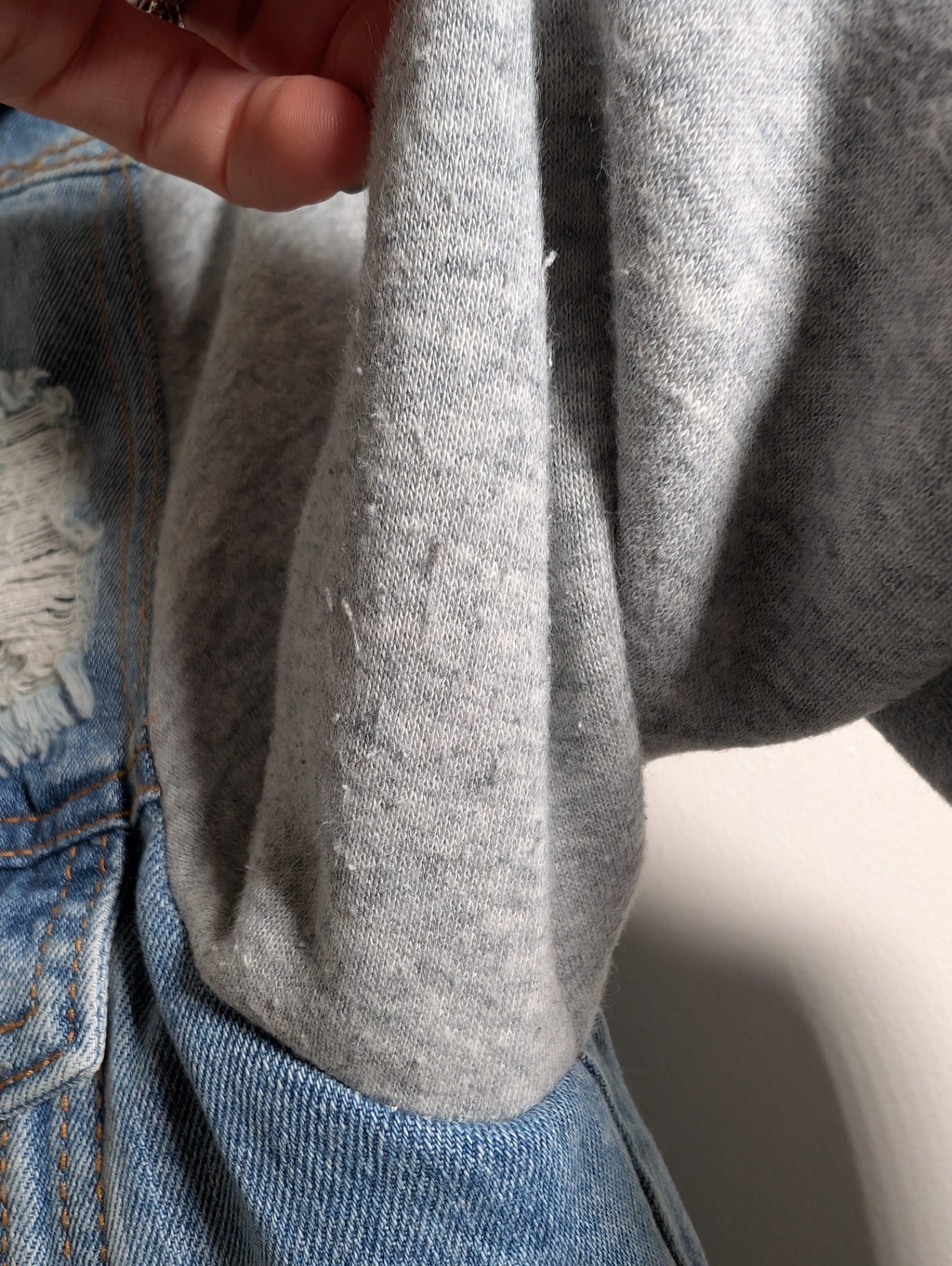 Tattoo Jeans denim/sweatshirt hoodie - Medium