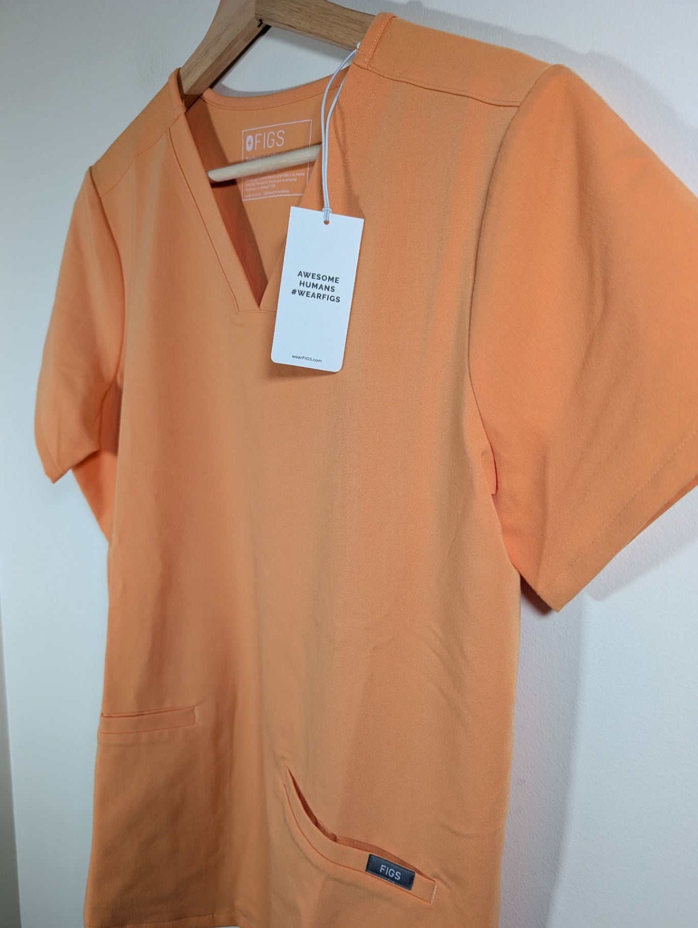 NWT Figs orange scrub top - Medium