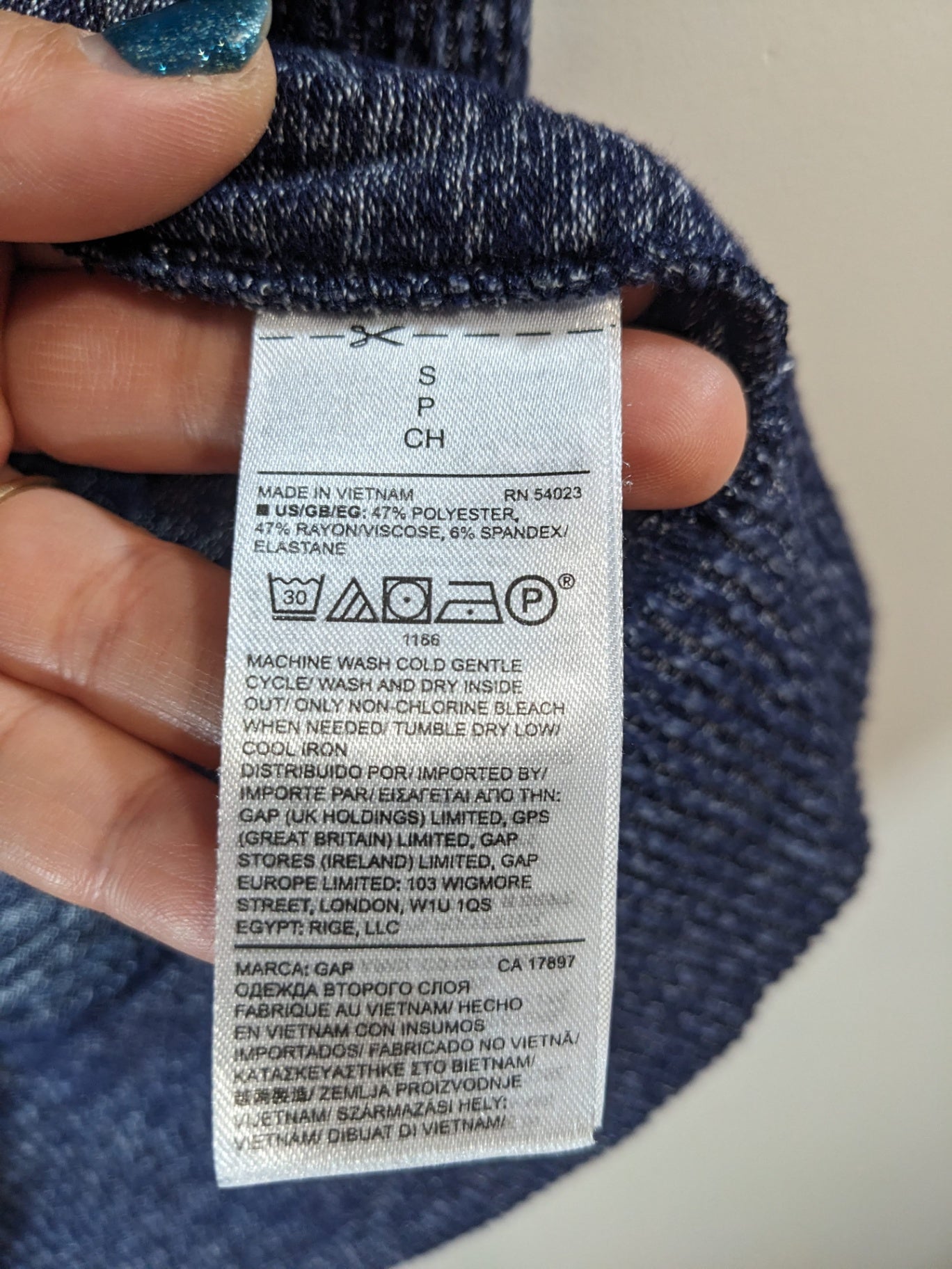 GAP Heathered Blue Cardigan - S