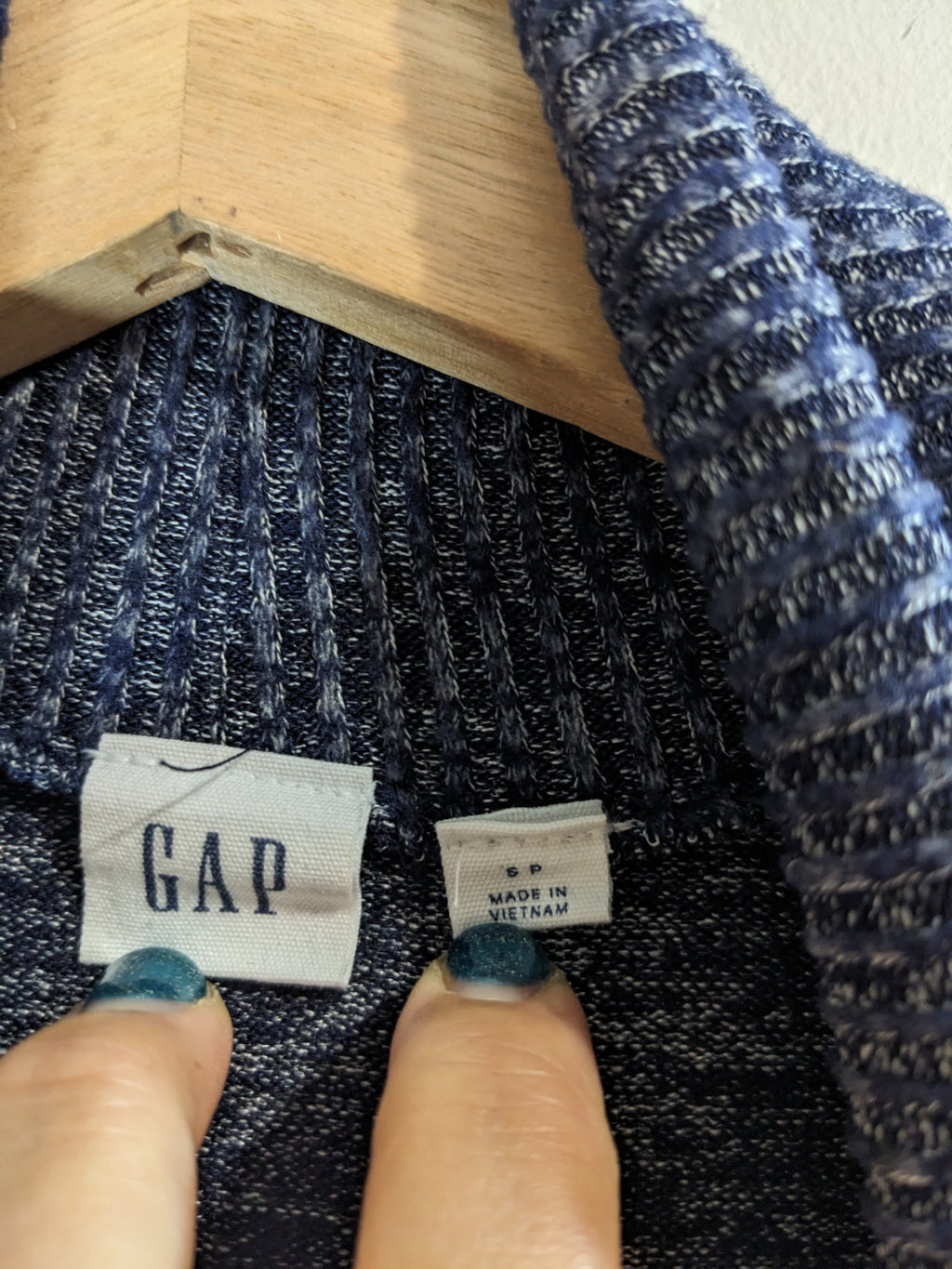 GAP Heathered Blue Cardigan - S