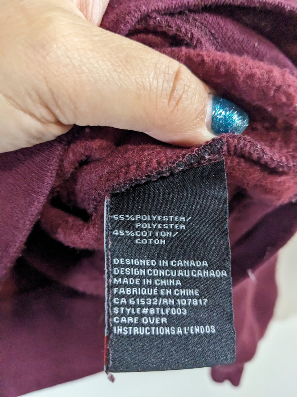 Brunette The Label Burgundy "Blonde" Crewneck - XS