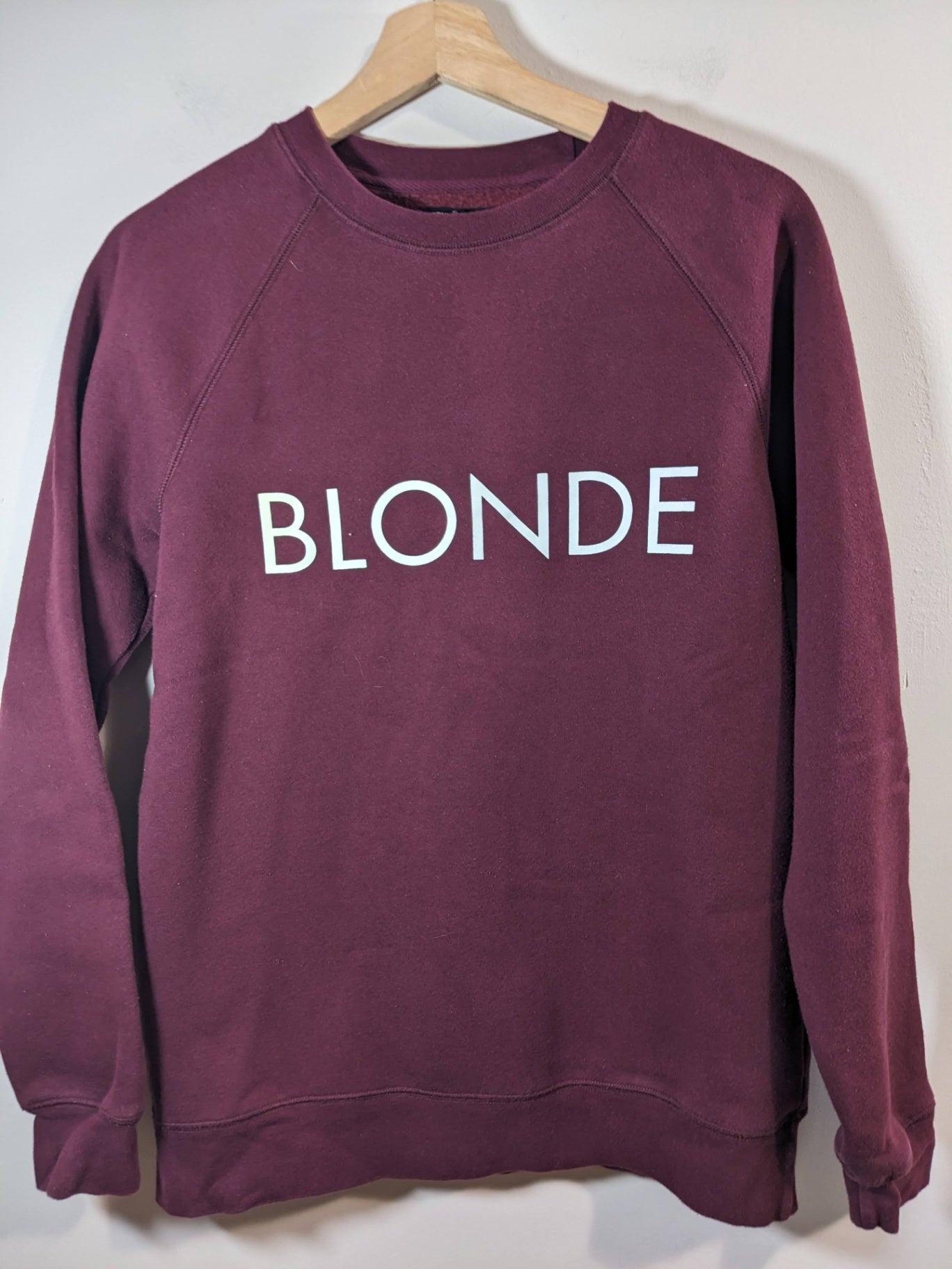 Brunette The Label Burgundy "Blonde" Crewneck - XS