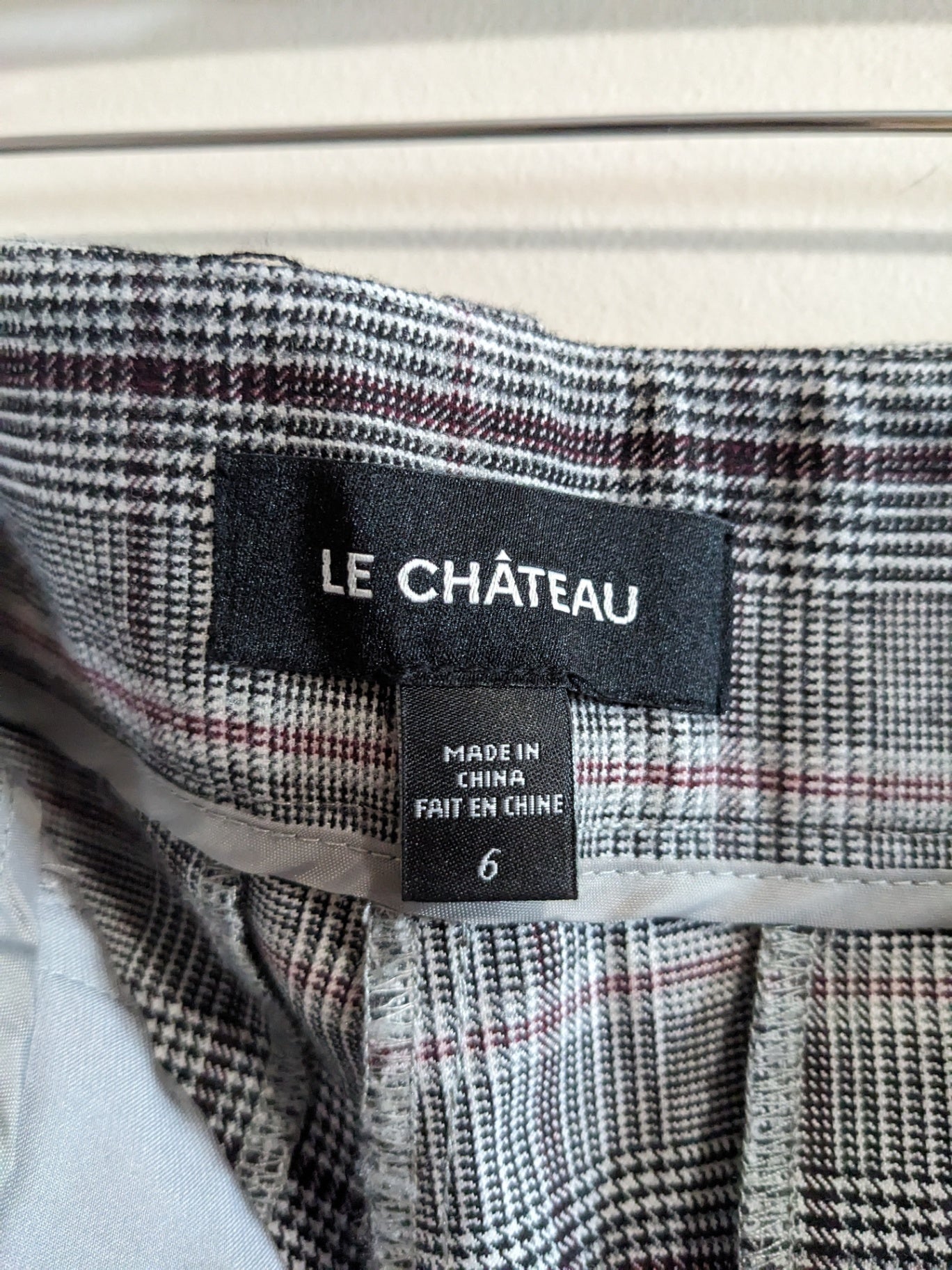 Le Château Plaid Dress Pants - 6