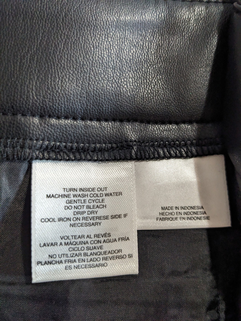 NWT Anne Klein Black Wide Leg Pleather Pants - sz 4