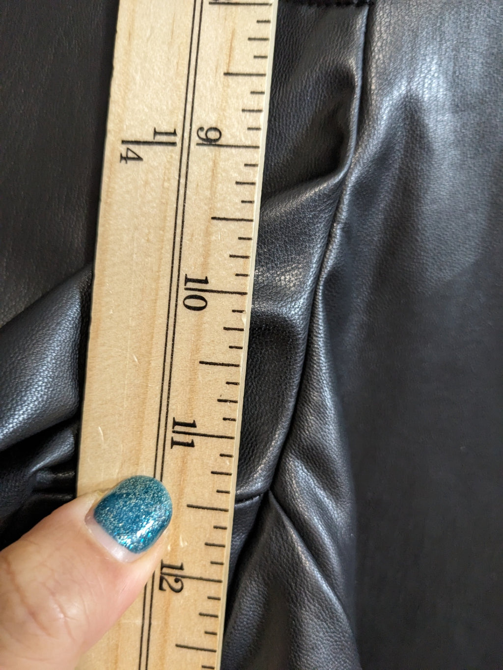 NWT Anne Klein Black Wide Leg Pleather Pants - sz 4