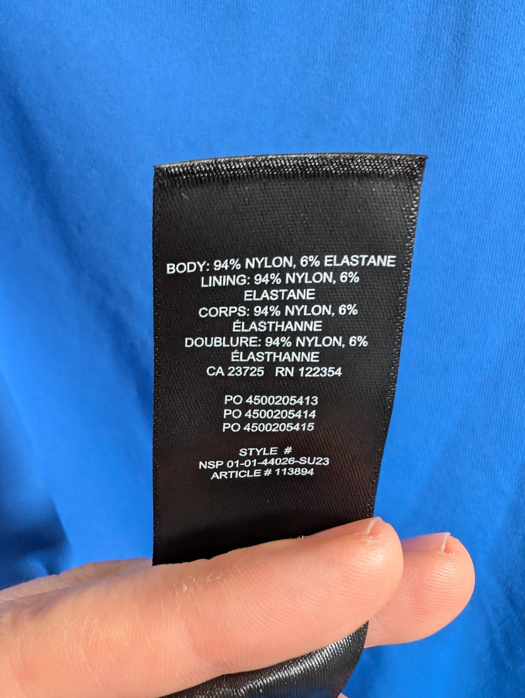 BABATON contour blue tank - Medium