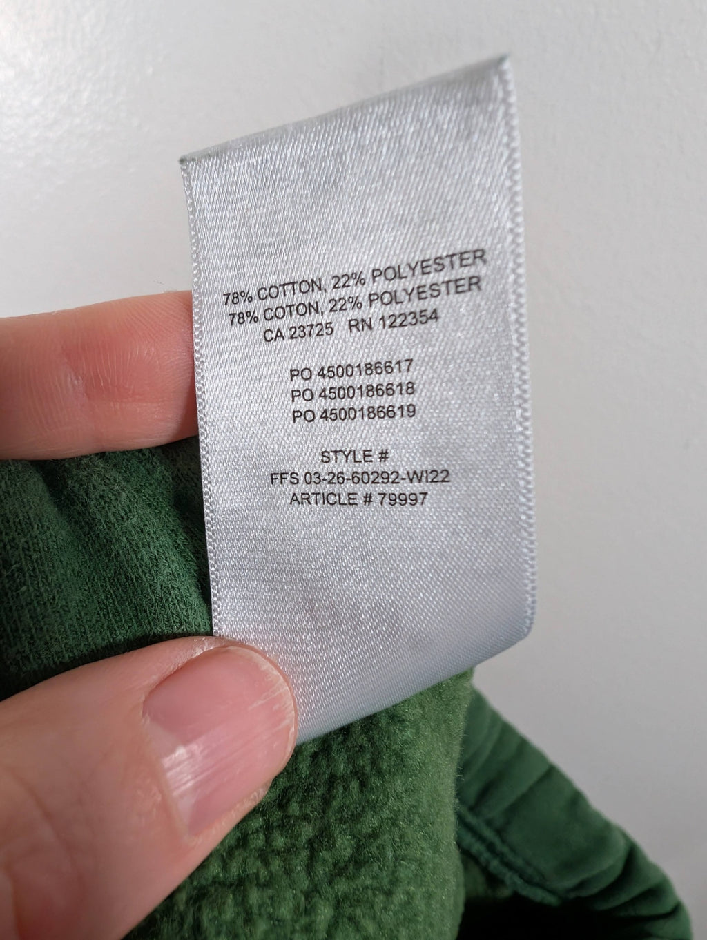 TNA green sweatfleece shorts - XS