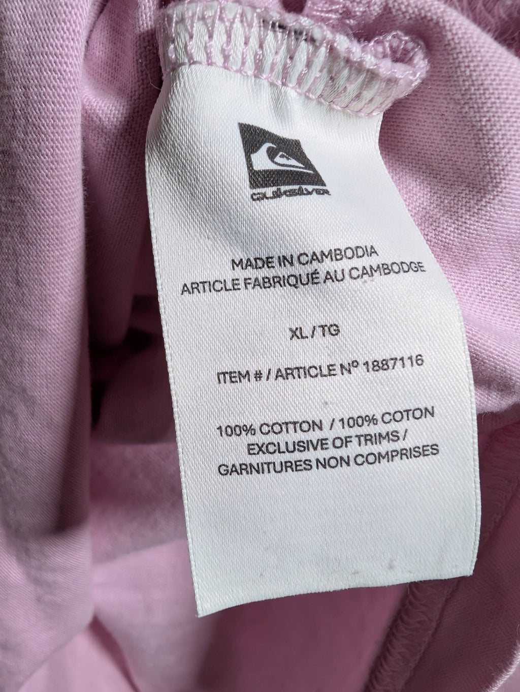 Quiksilver graphic crop tee- XL