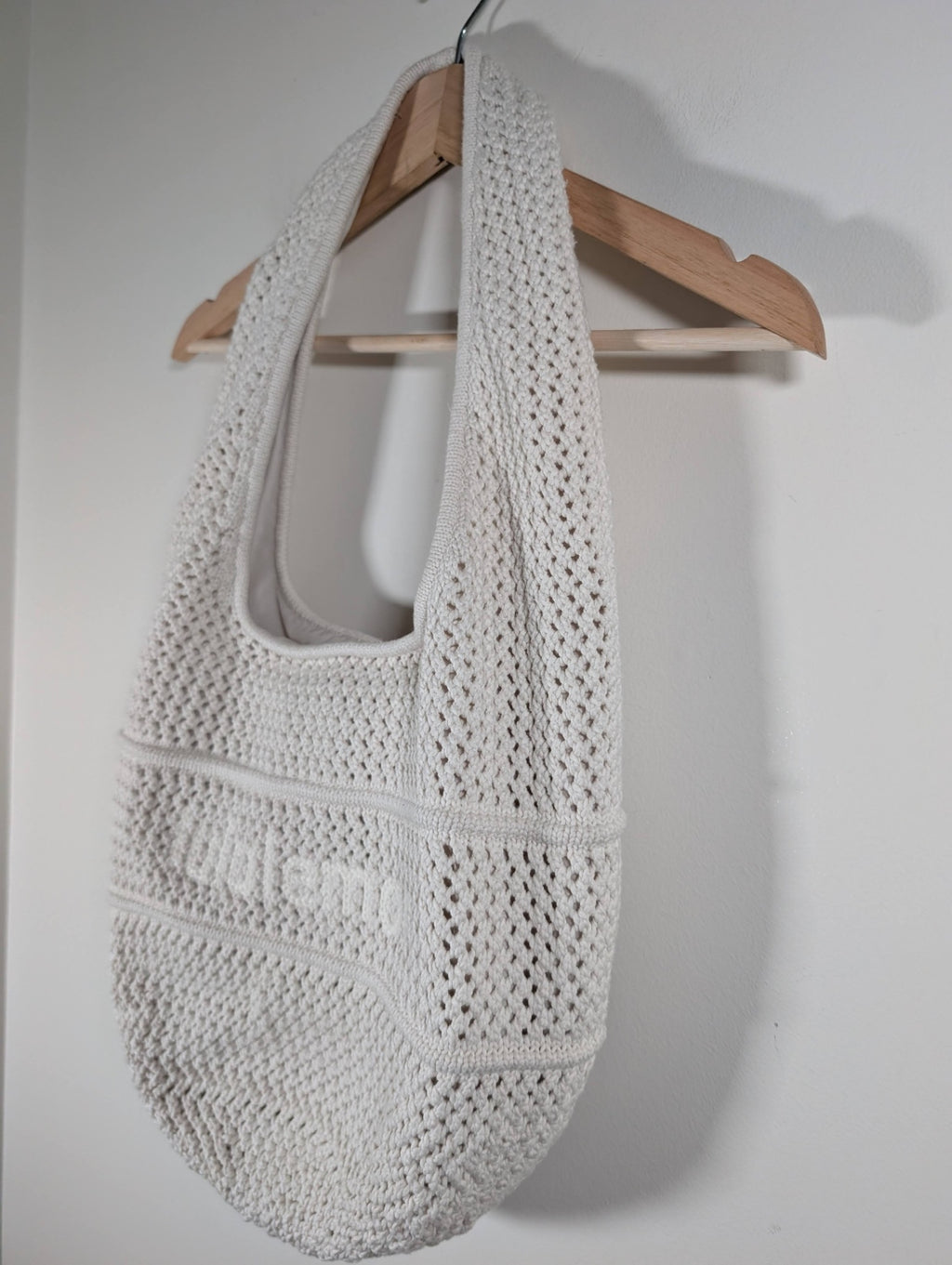 Lululemon cotton crochet shoulder bag