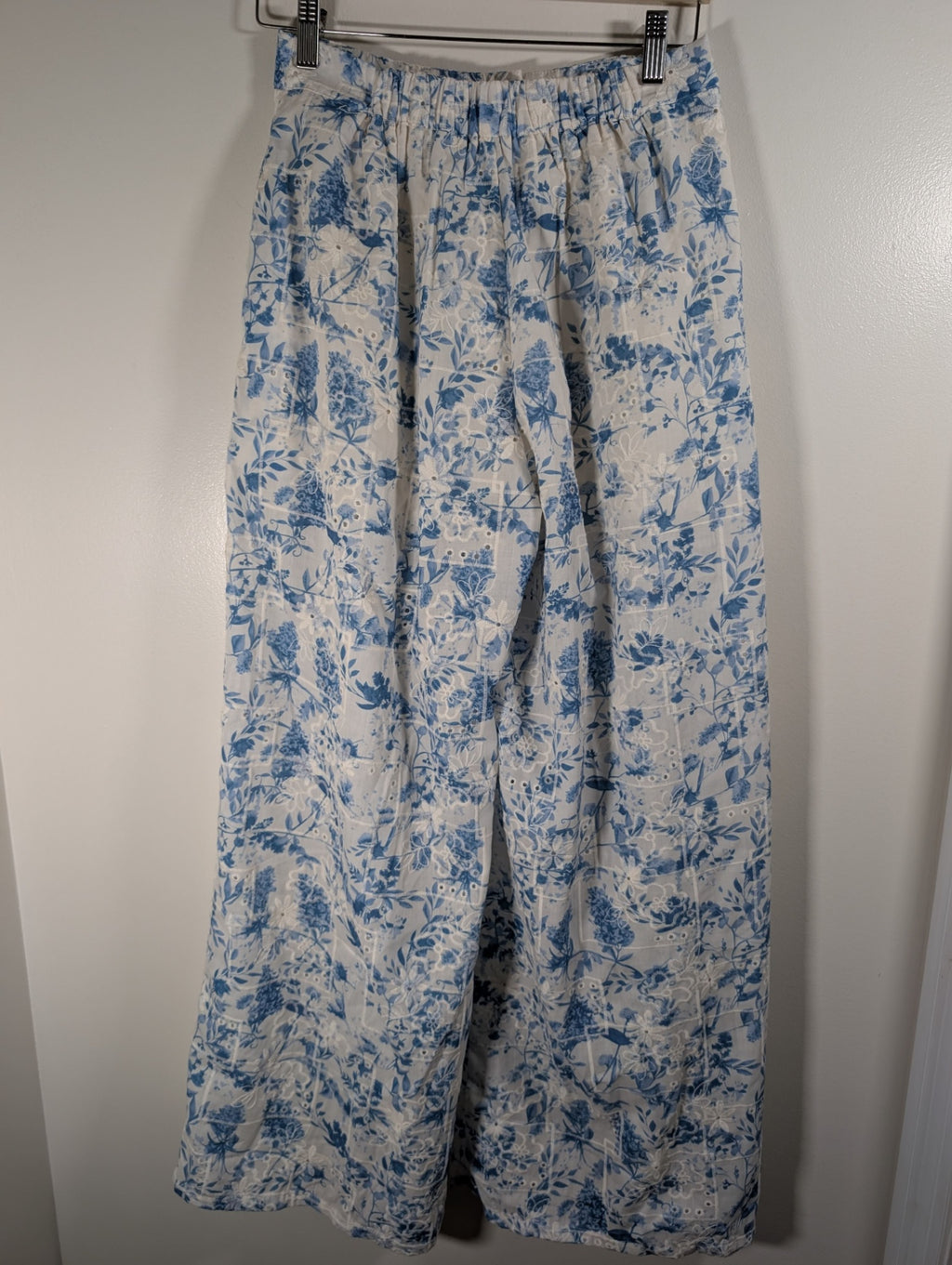 En Saison blue floral pants - Medium