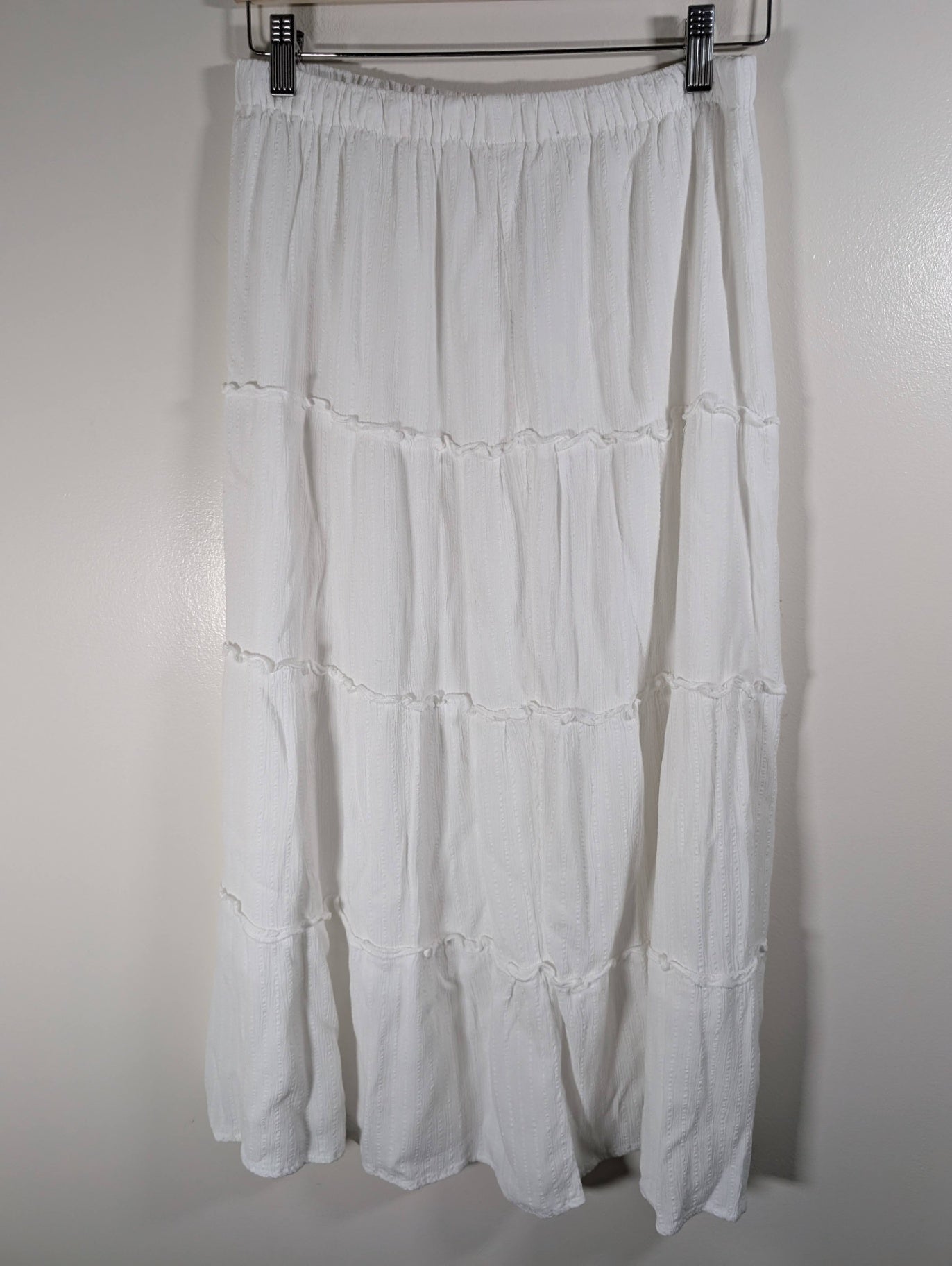 Abercrombie & Fitch white tiered skirt - appears Large