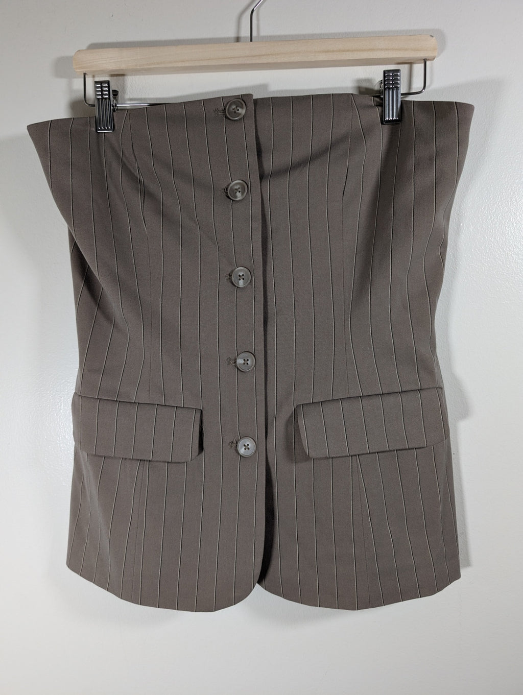 Steve Madden pinstripe strapless vest - Medium