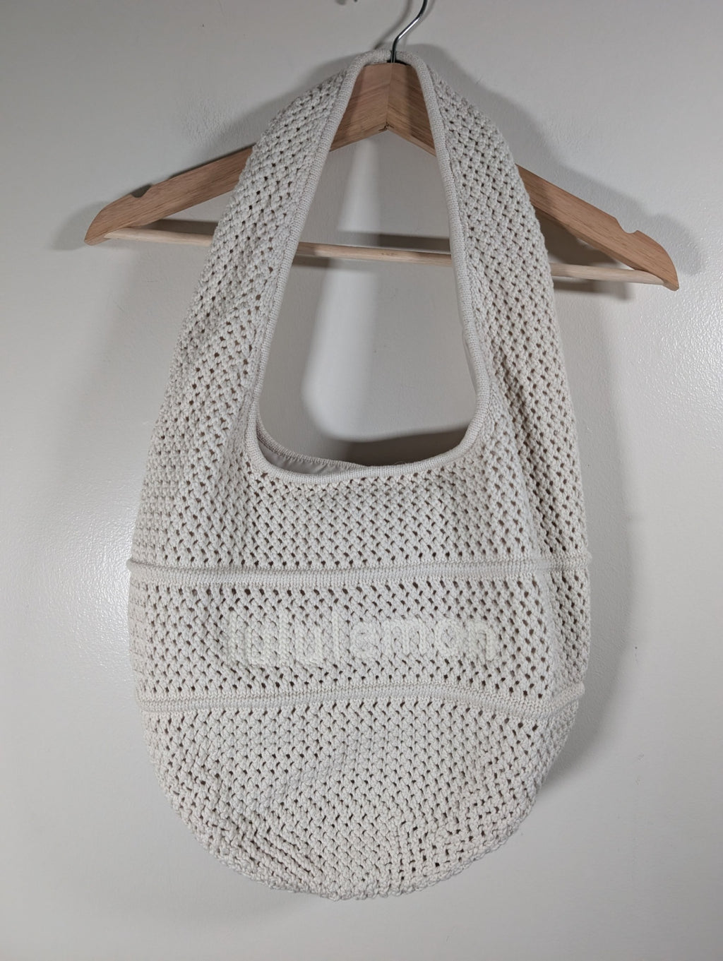Lululemon cotton crochet shoulder bag
