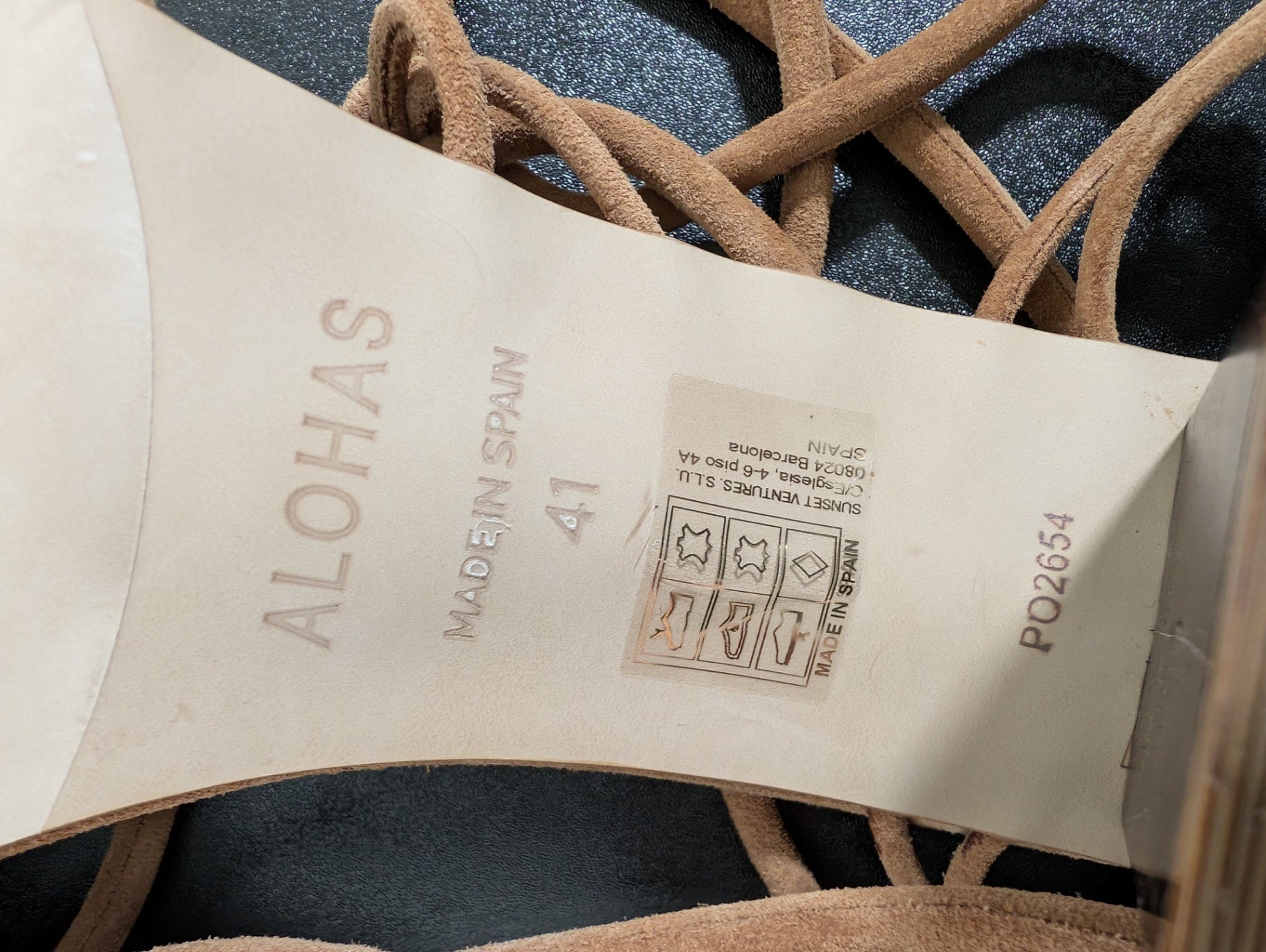 Alohas brown tie strap sandals - SZ 41