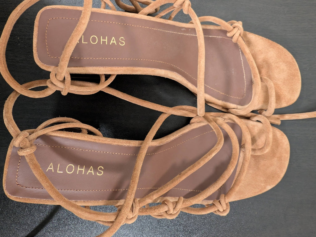 Alohas brown tie strap sandals - SZ 41