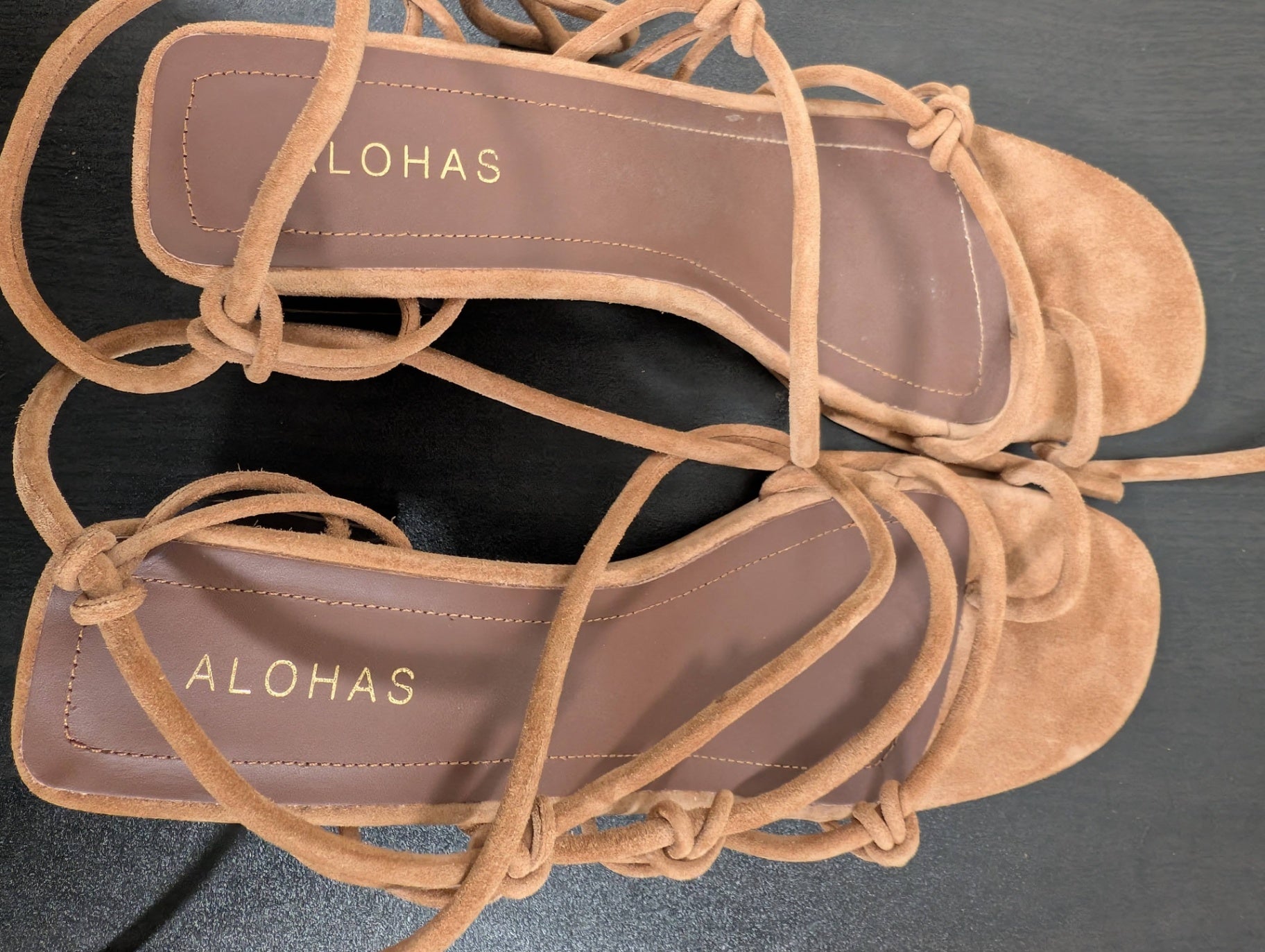 Alohas brown tie strap sandals - SZ 41