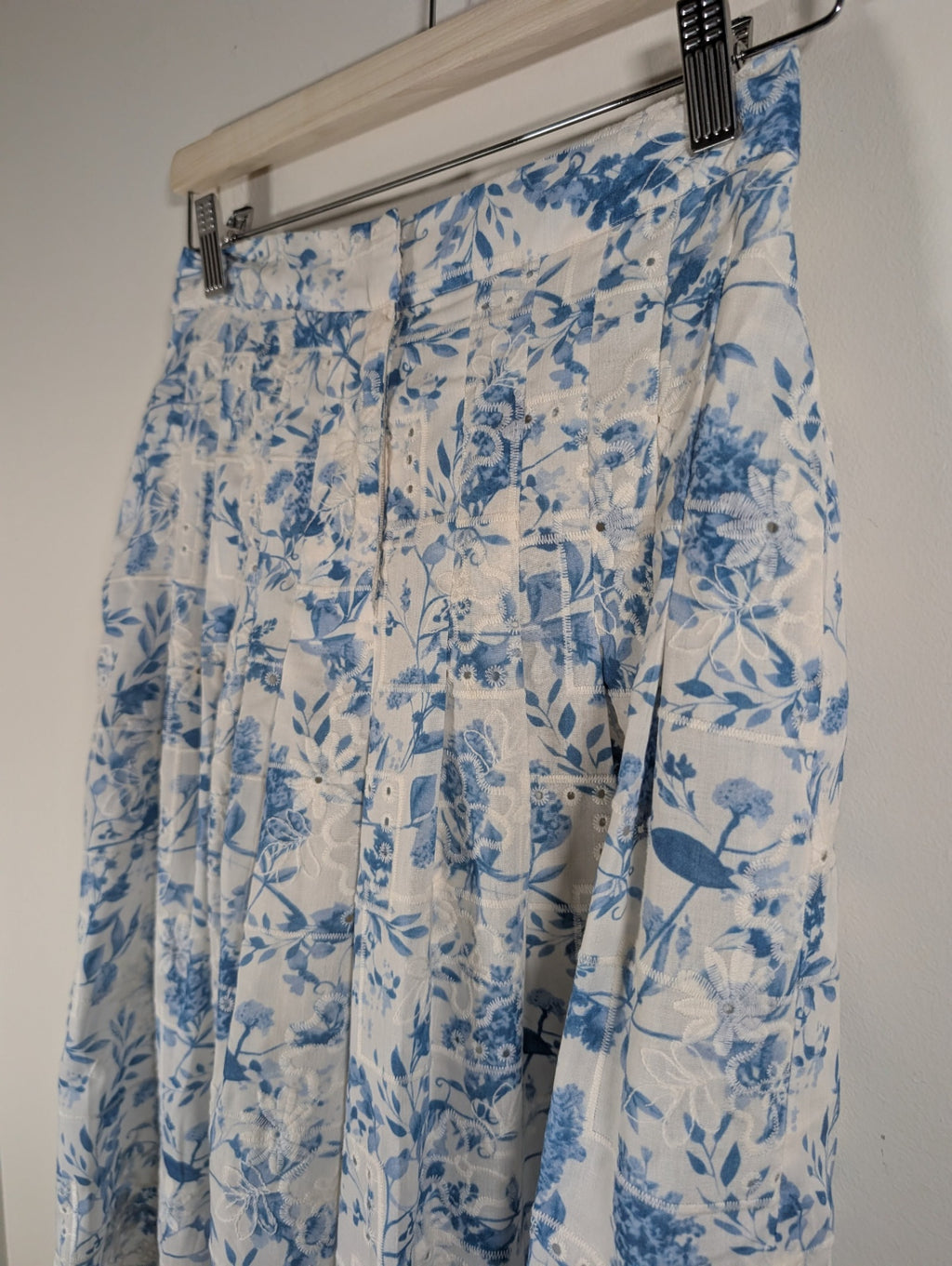 En Saison blue floral pants - Medium