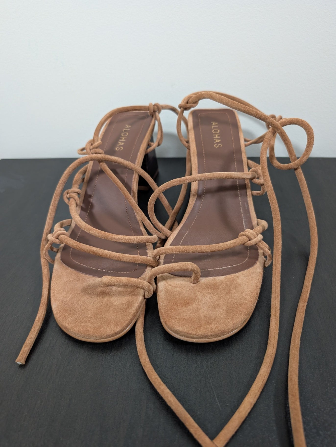 Alohas brown tie strap sandals - SZ 41