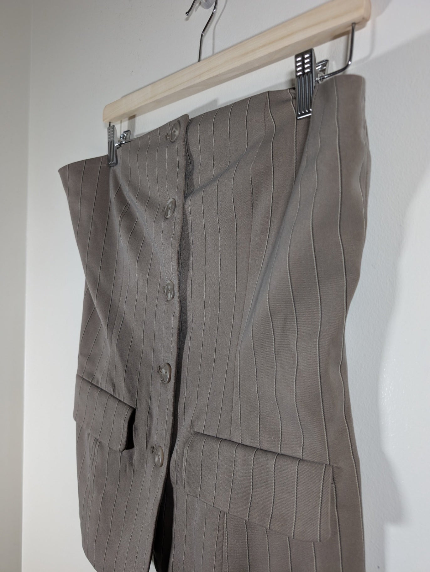 Steve Madden pinstripe strapless vest - Medium