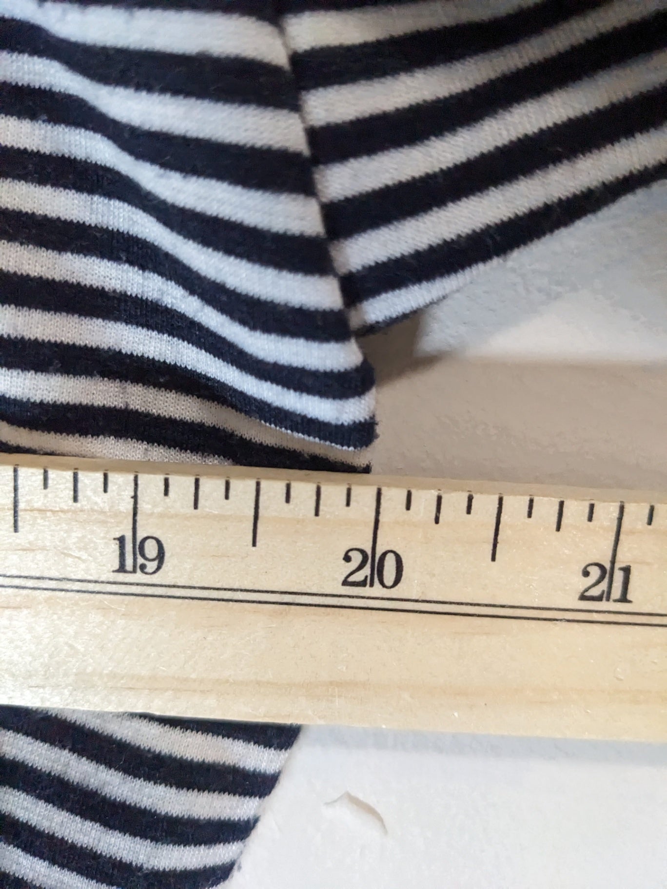 Contemporaine Striped Faux Wrap Blouse - L
