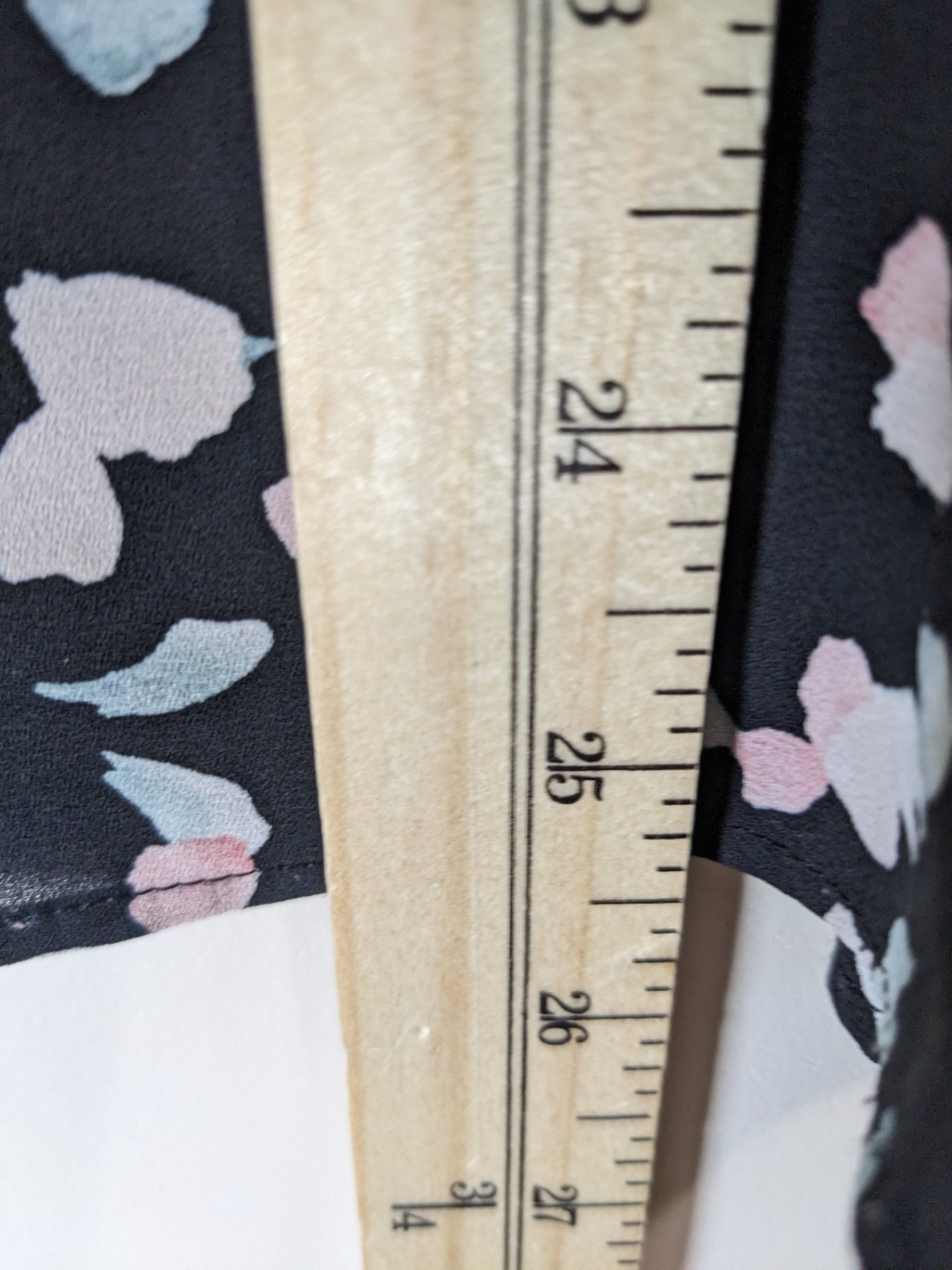 Black with Petals Blouse - appears large