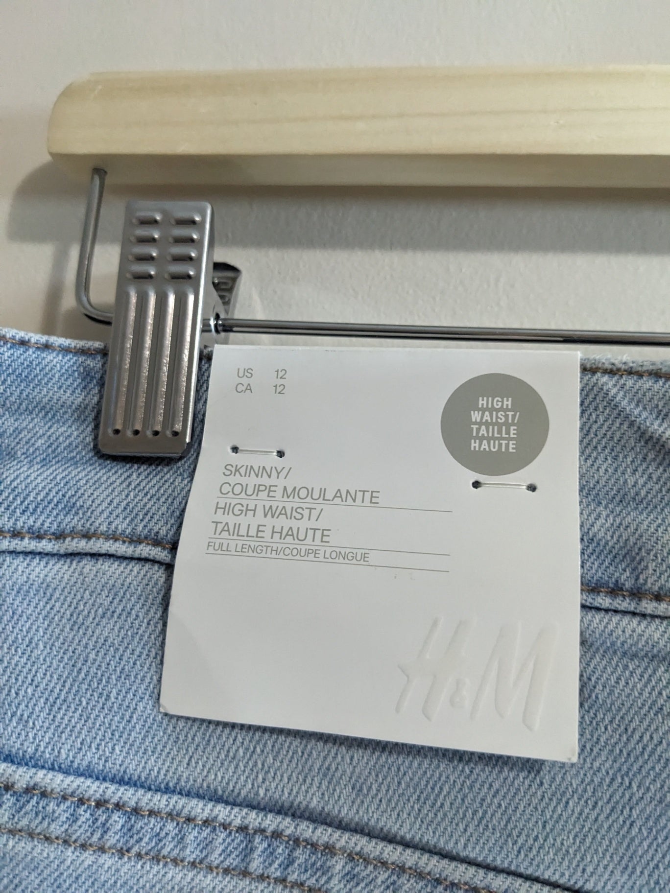NWT H&M Light wash Jeans - sz 12