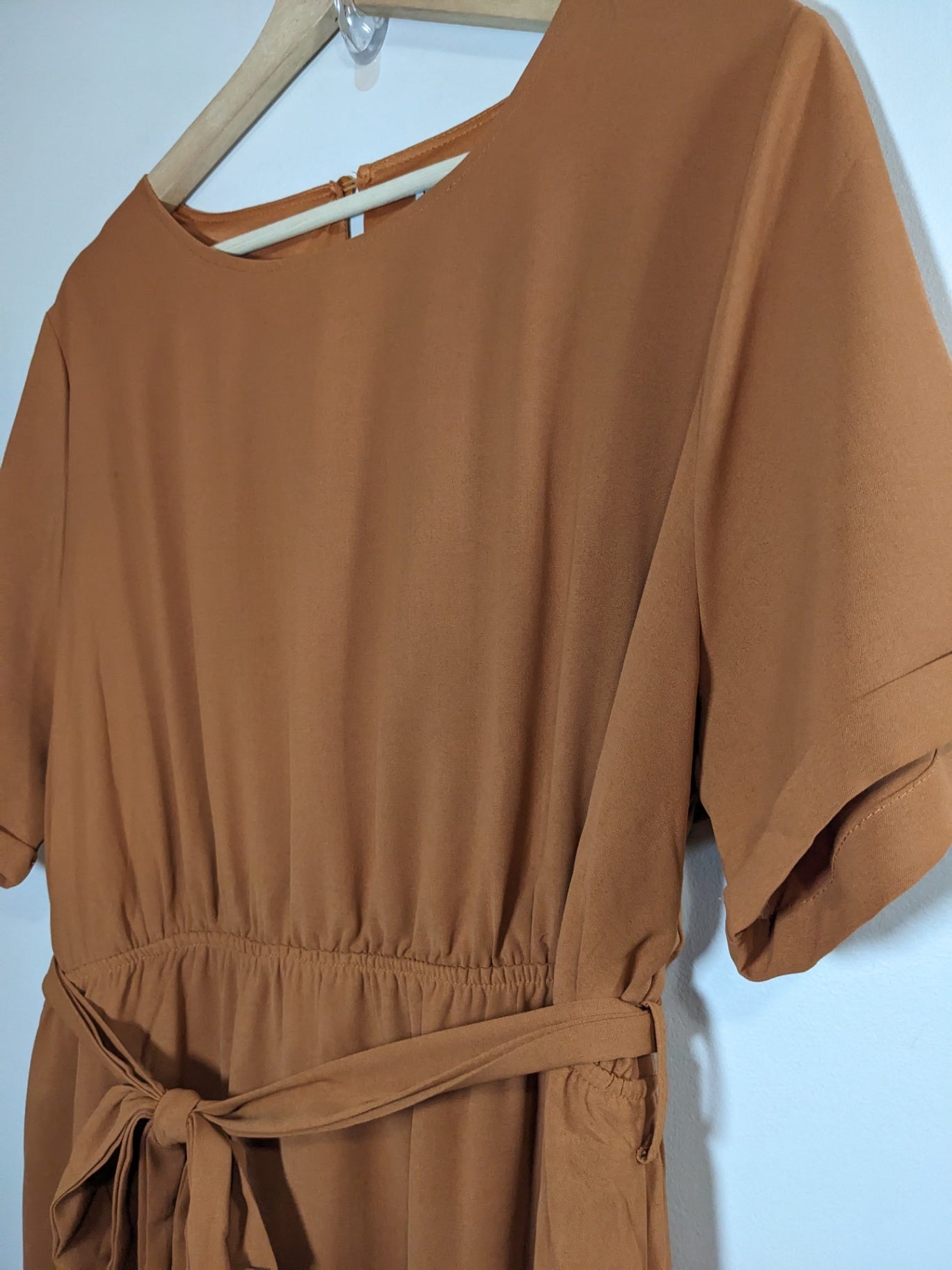 FEHRNVI Camel Maxi Dress - XL