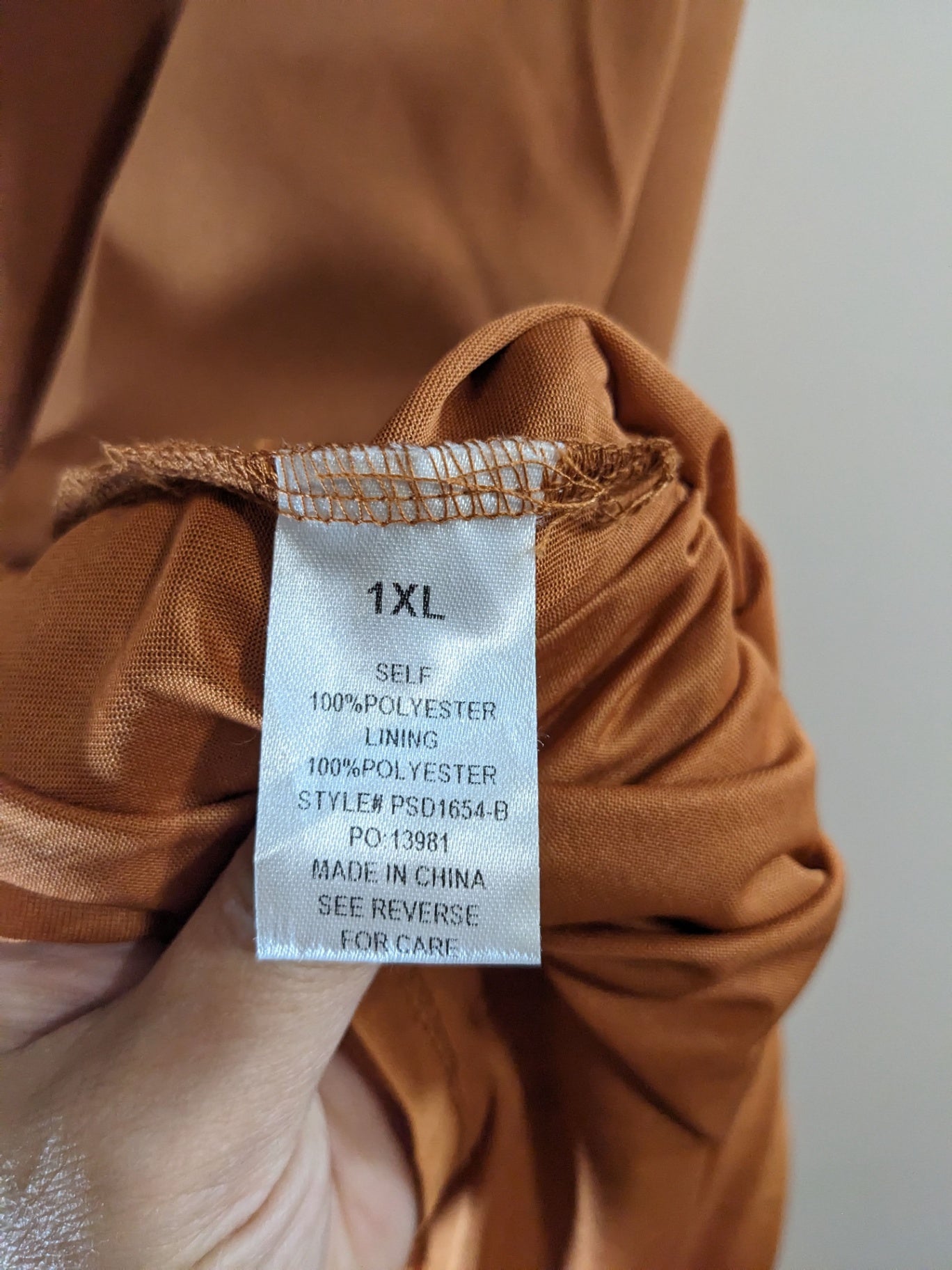 FEHRNVI Camel Maxi Dress - XL