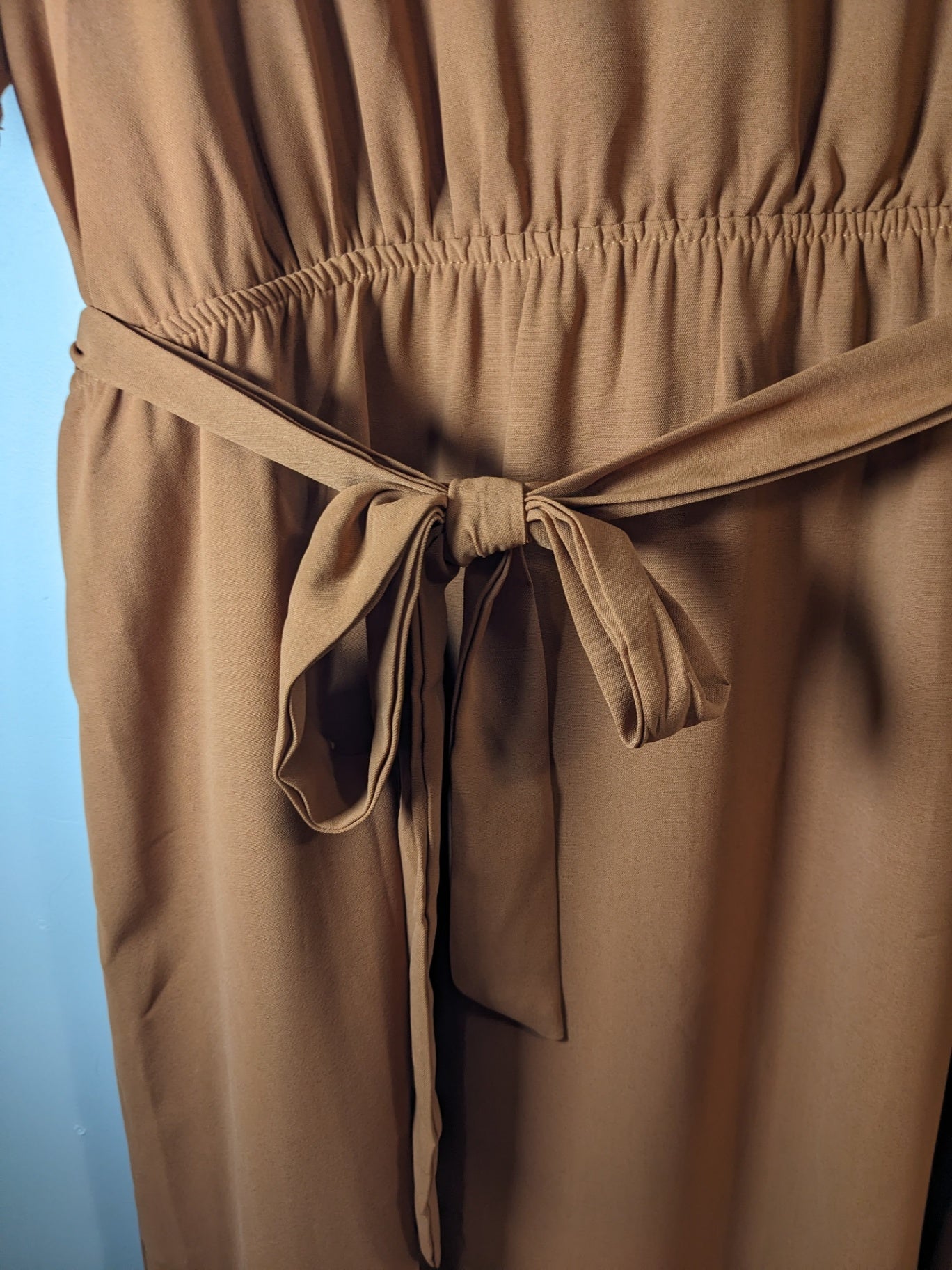 FEHRNVI Camel Maxi Dress - XL
