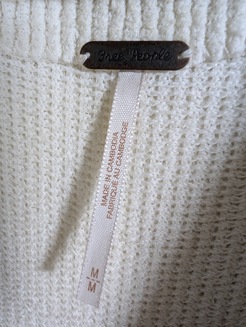 Free People white slouchy tunic sweater - Medium