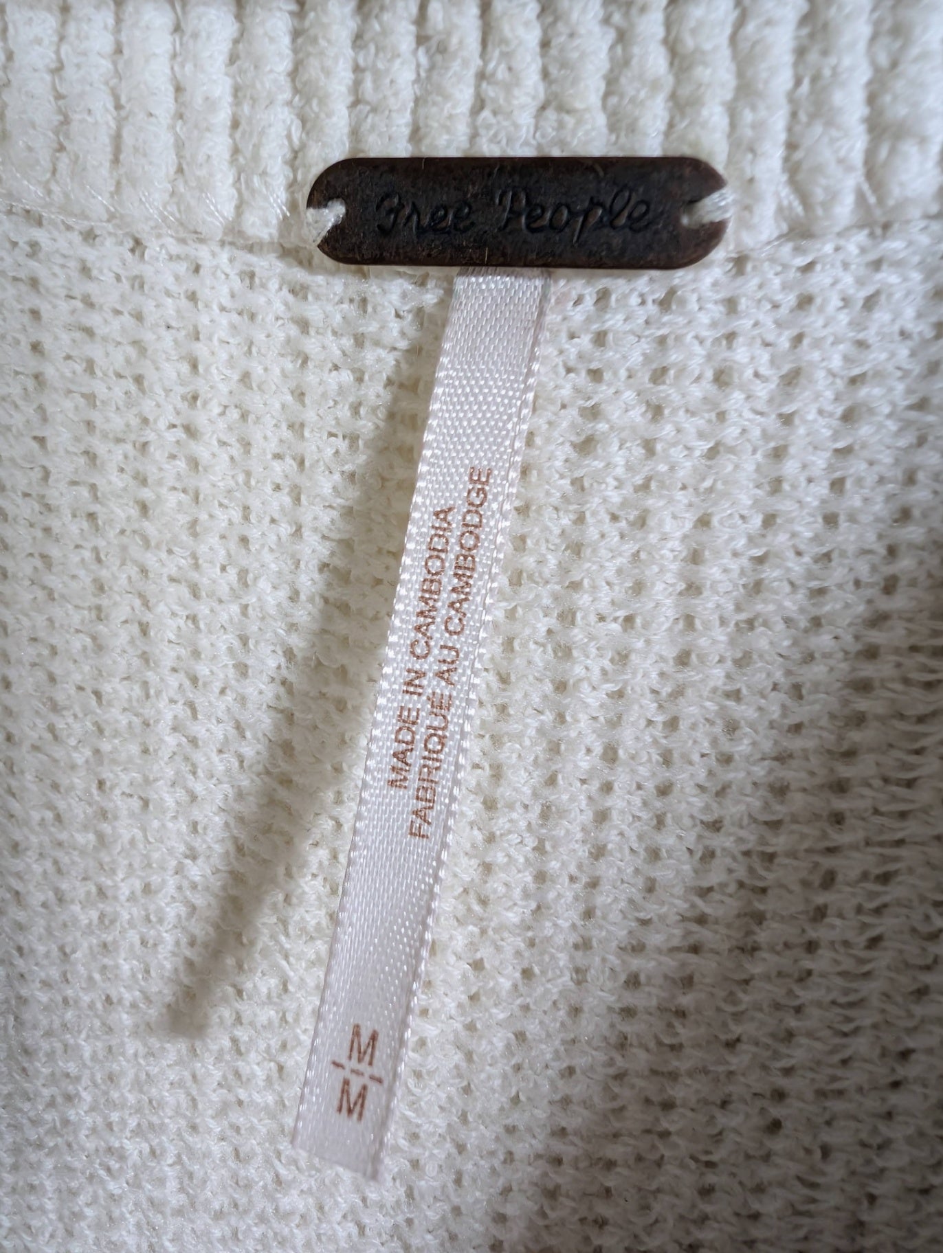 Free People white slouchy tunic sweater - Medium