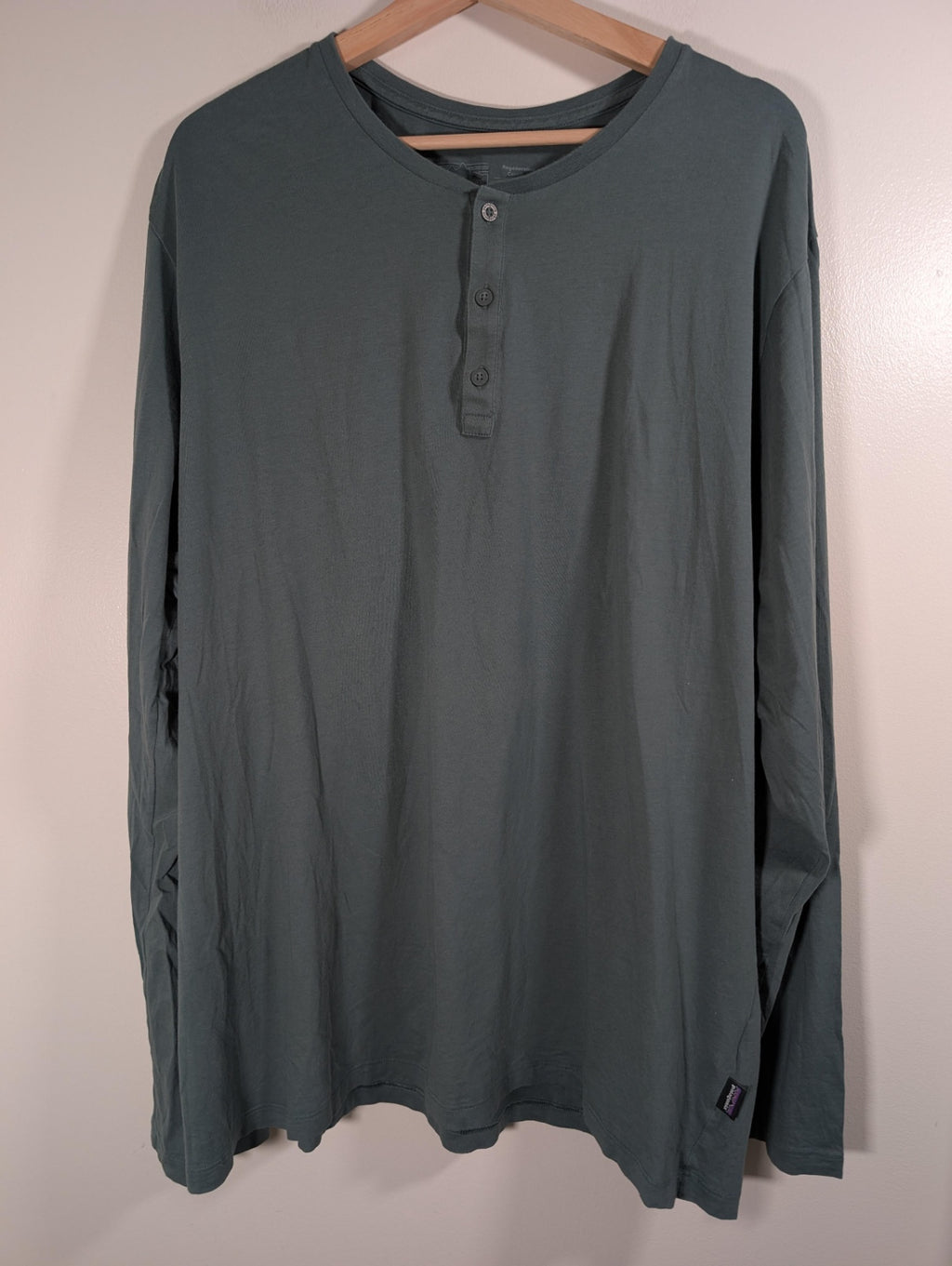 Patagonia green long-sleeve - Men's 2XL