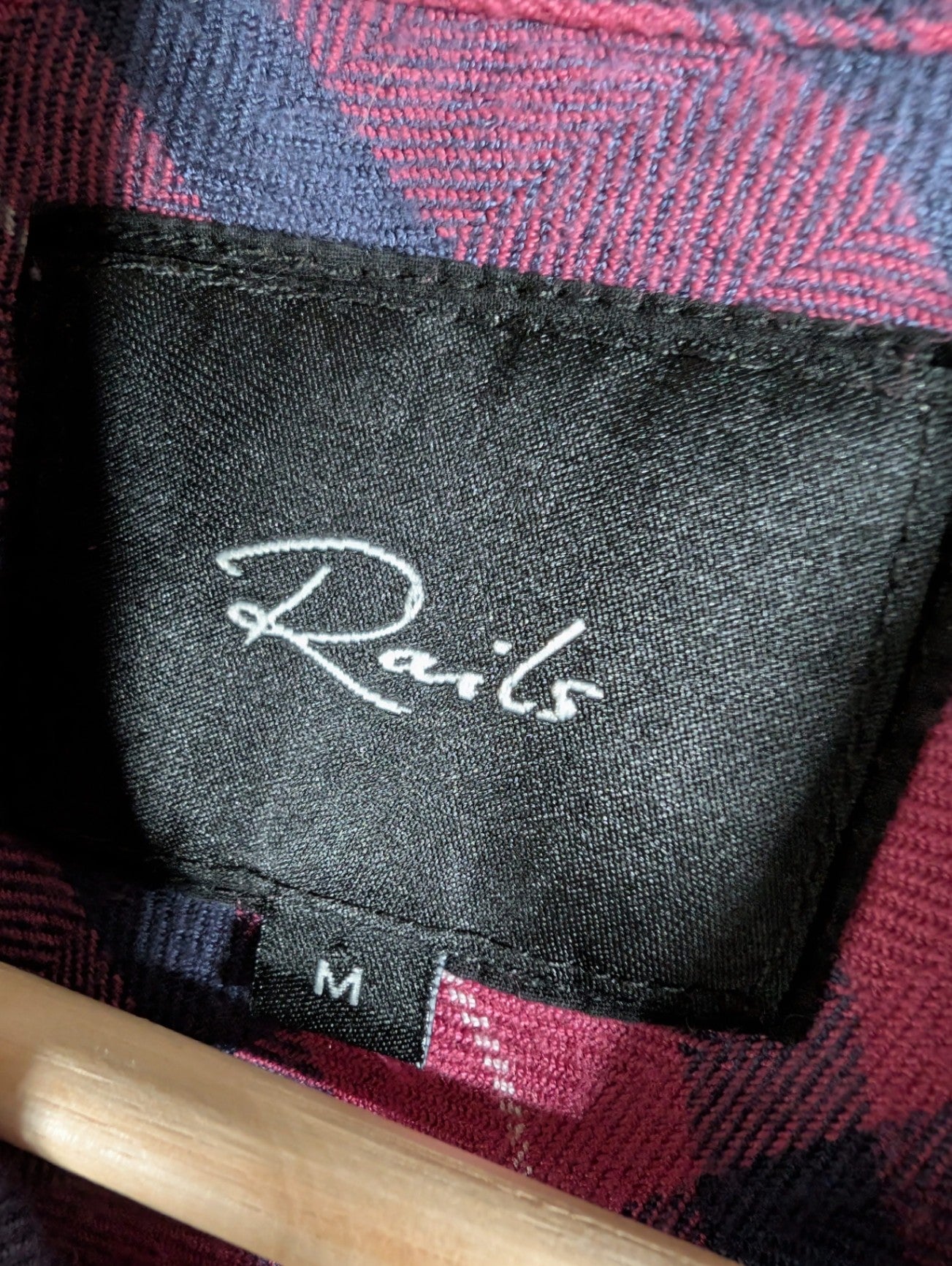 Rails plaid button down - Medium