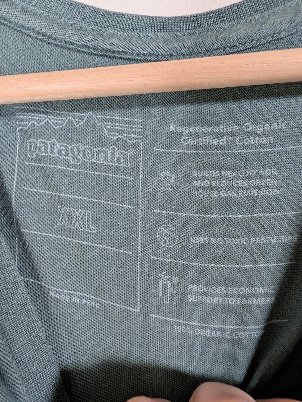 Patagonia green long-sleeve - Men's 2XL