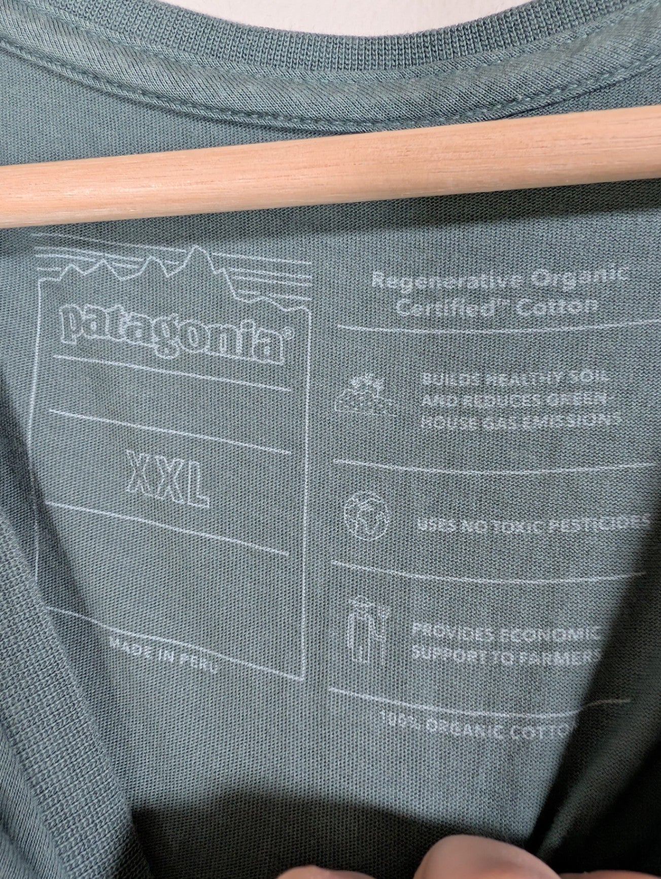 Patagonia green long-sleeve - Men's 2XL