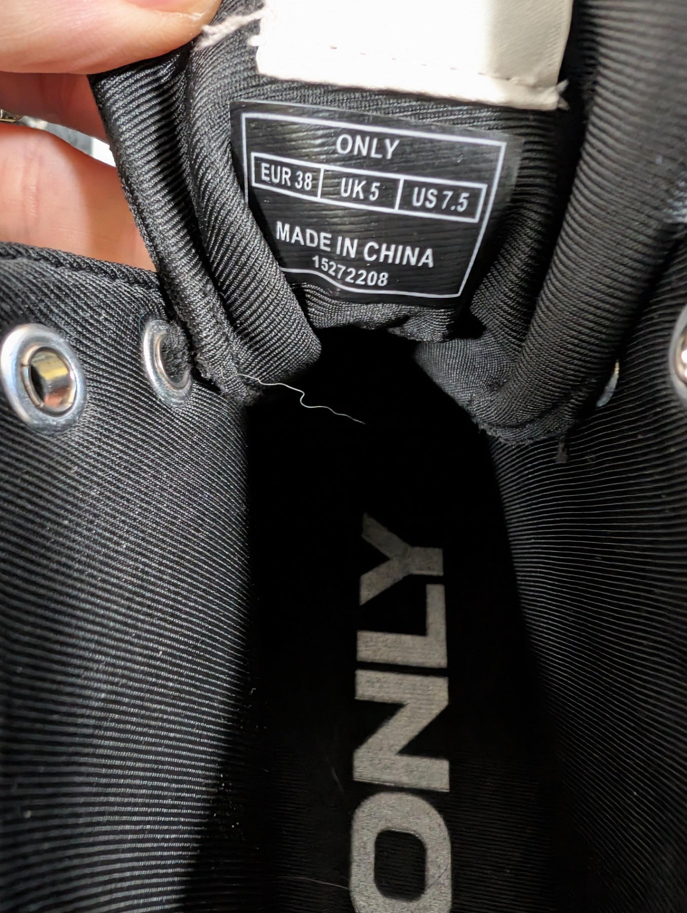 ONLY high top sneaker - SZ 7.5