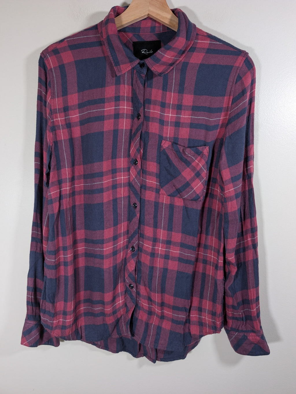 Rails plaid button down - Medium