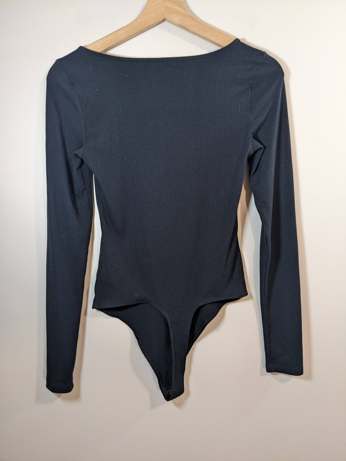 American Eagle Black Long Sleeve Bodysuit - S