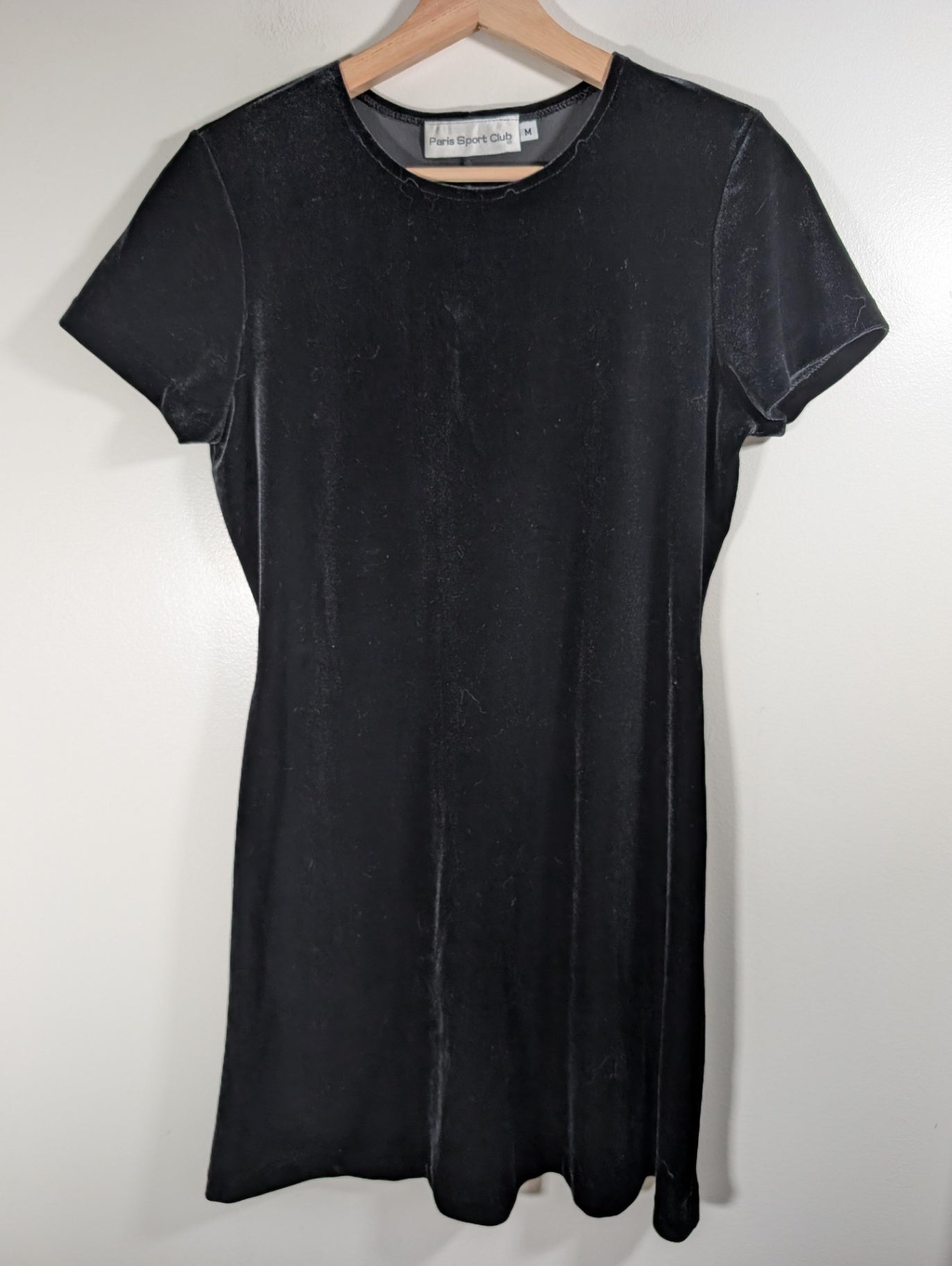 Paris Sport Club black velvet dress - Medium