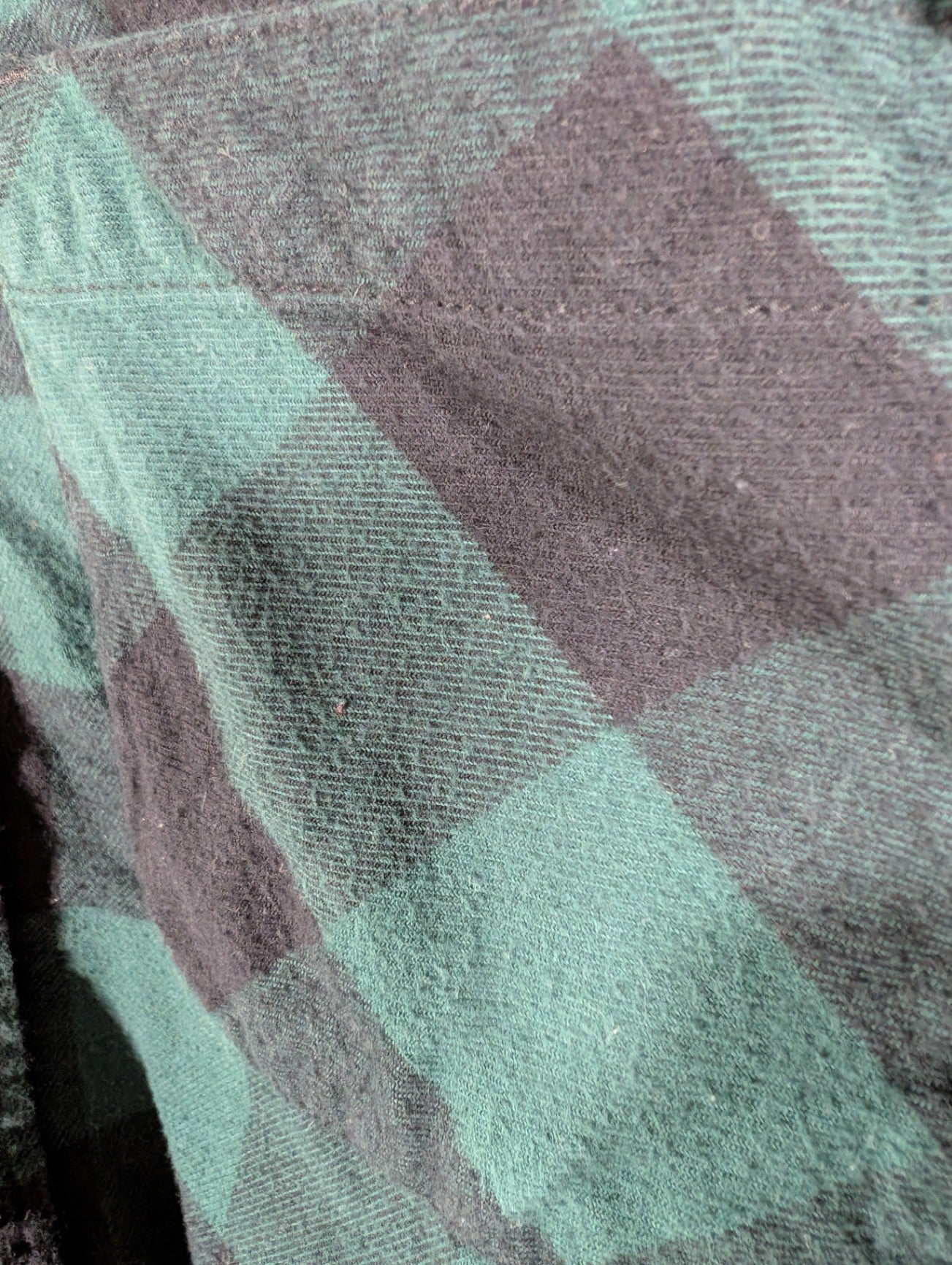 TNA green plaid button down - Medium