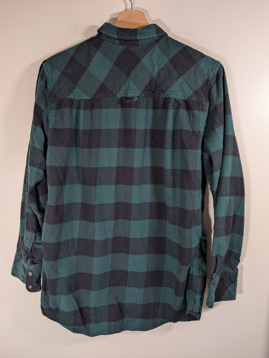 TNA green plaid button down - Medium